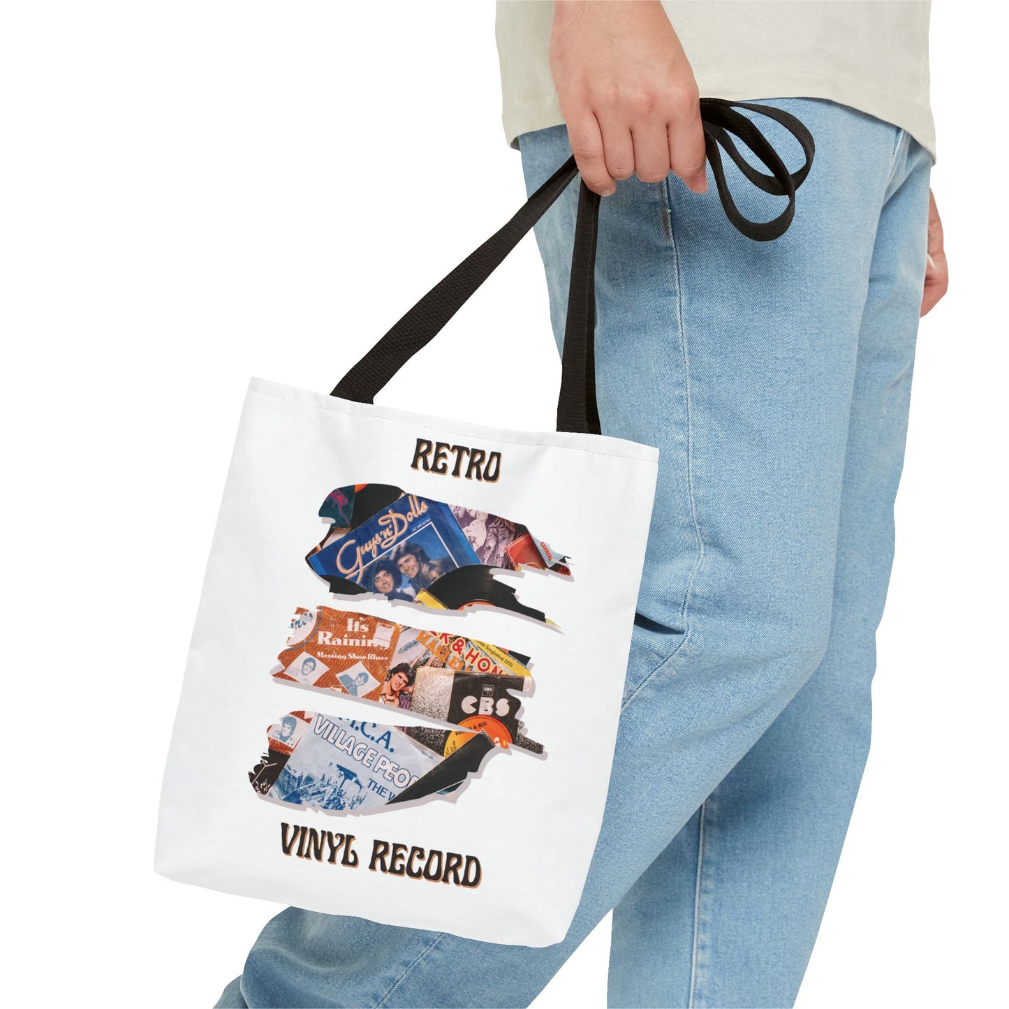 Retro Vinyl Record Tote Bag