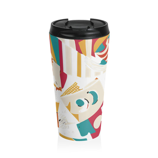 Colorful Abstract Stainless Steel Travel Mug