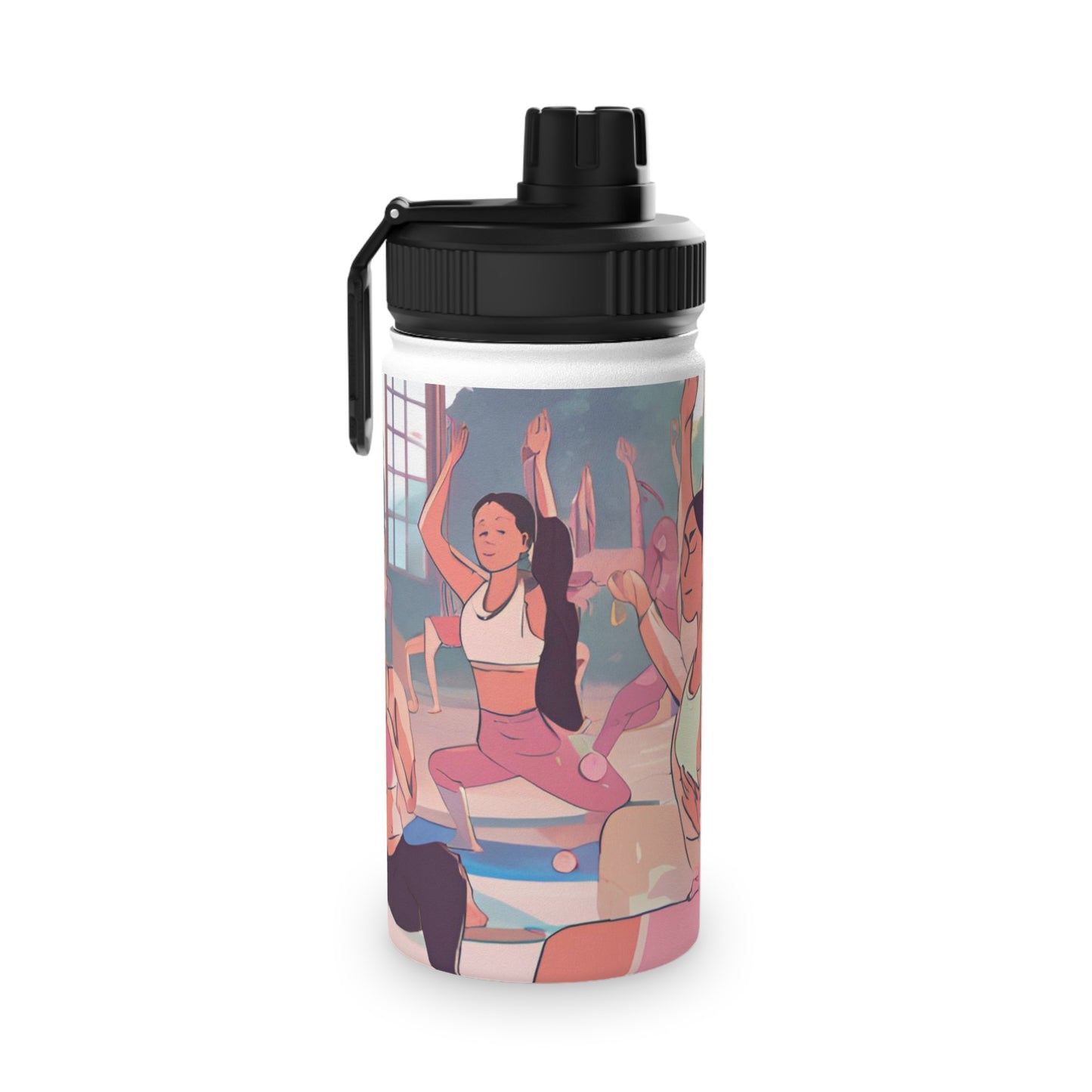 Yoga-Inspired Stainless Steel Water Bottle | Sports Lid | Hydration for Active Lifestyles