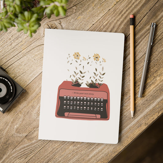 Floral Typewriter Journal| Softcover Notebook for Writers & Creatives
