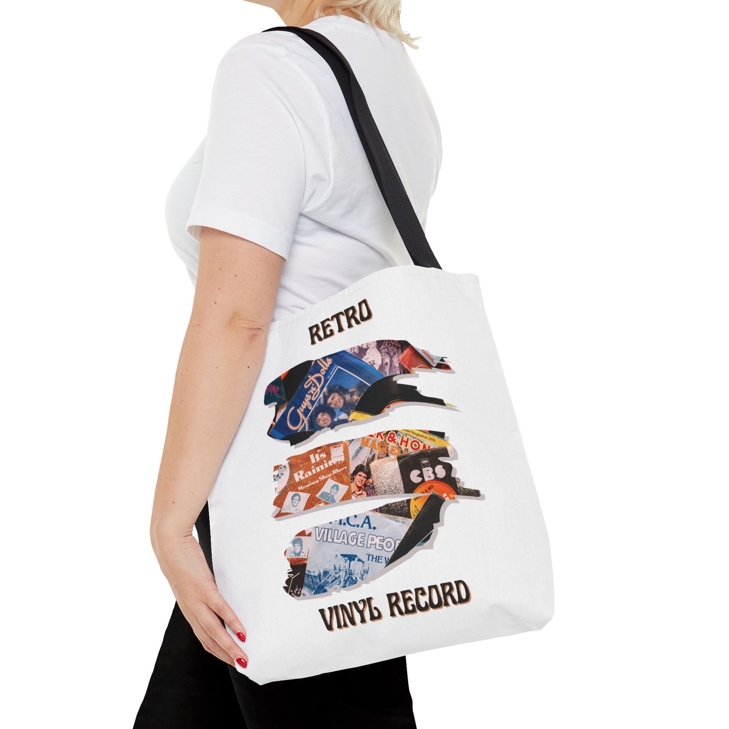 Retro Vinyl Record Tote Bag