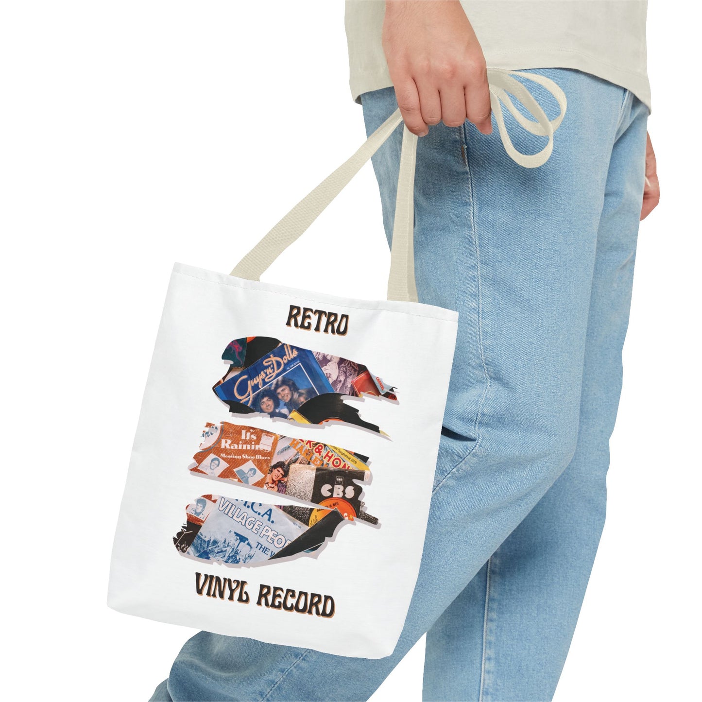Retro Vinyl Record Tote Bag
