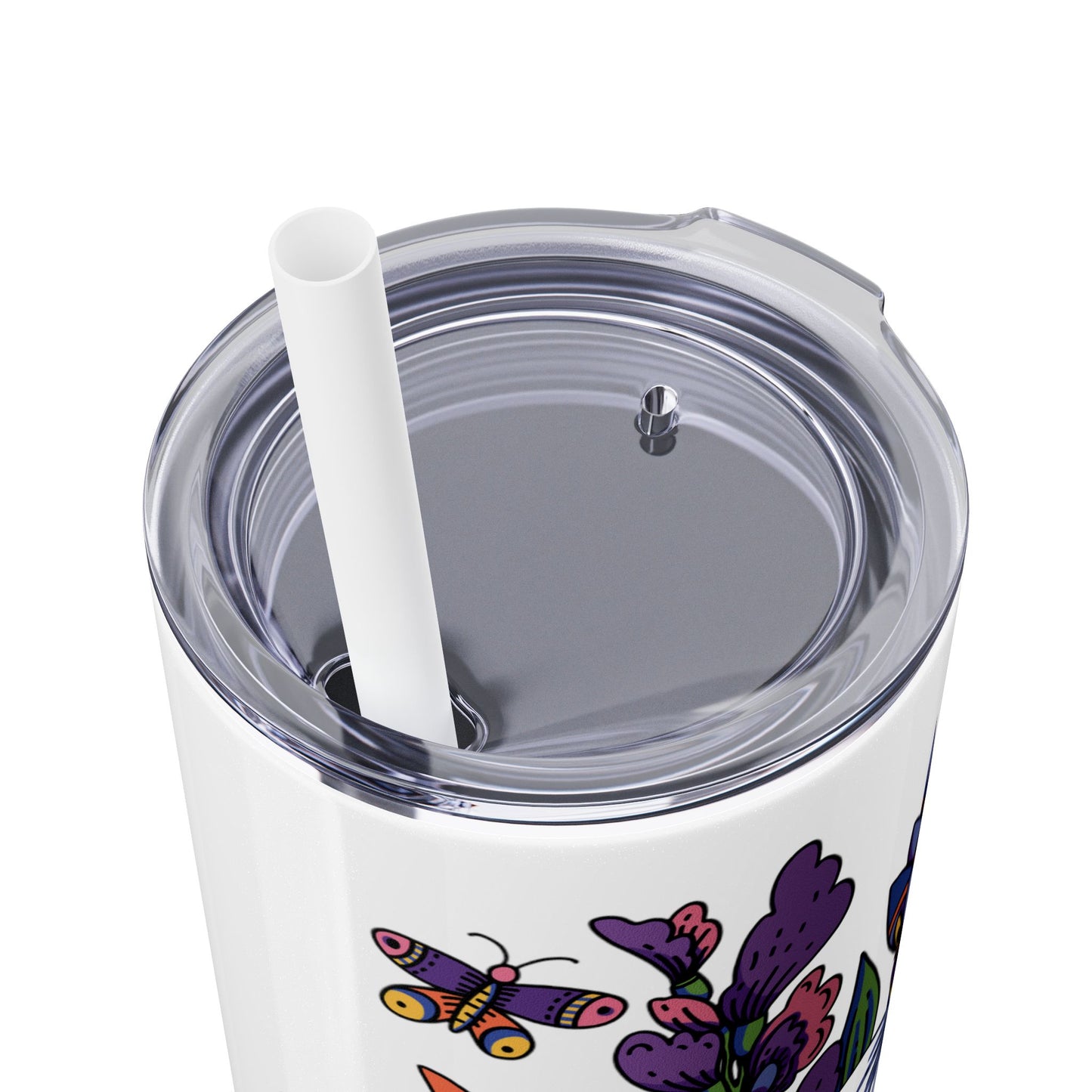 Summer Garden 20oz Skinny Tumbler with Straw