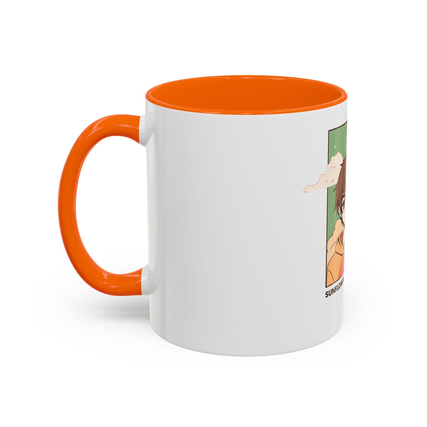 Sunflower Boy Accent Coffee Mug – 11oz & 15oz – Perfect Gift for Nature Lovers