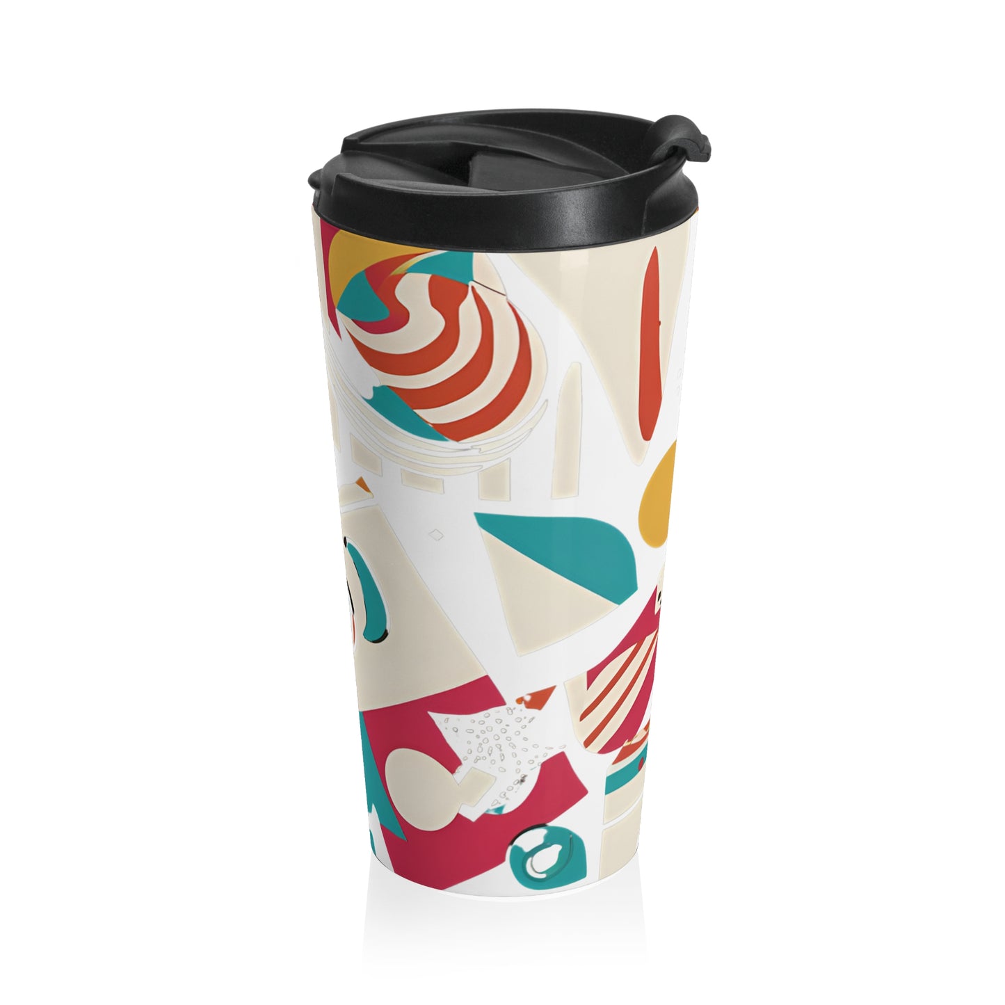 Colorful Abstract Stainless Steel Travel Mug