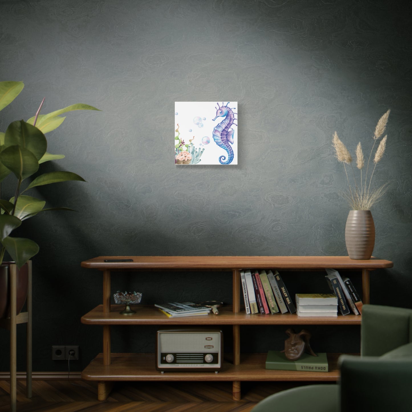 Wild & Wonder Canvas Art - Seahorse