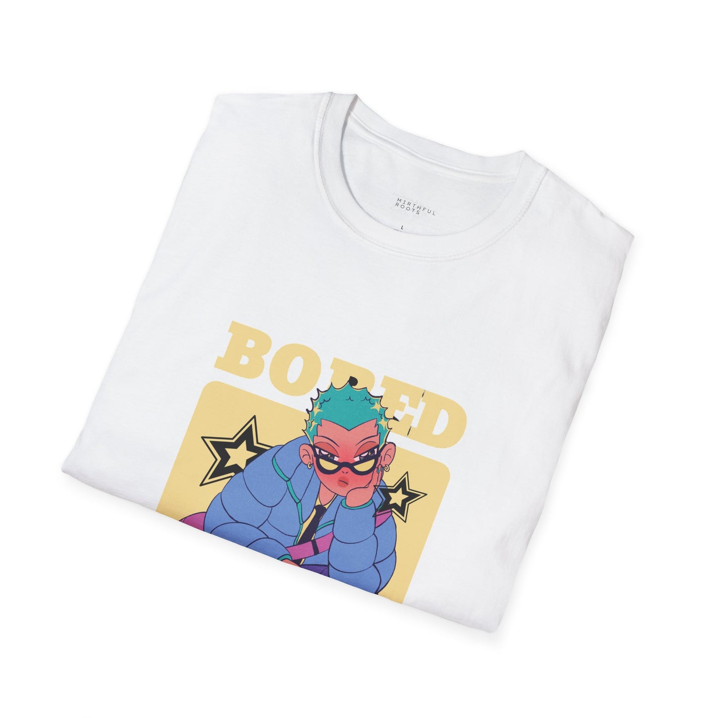 Bored Graphic Unisex Softstyle T-Shirt – Fun and Comfortable Streetwear