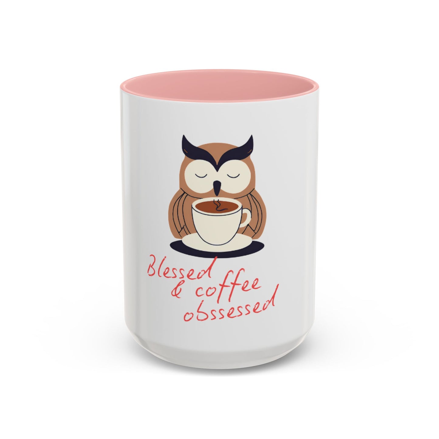 Blessed & Coffee Obsessed Mug - 11 & 15oz Ceramic Coffee Cup for Coffee Lovers