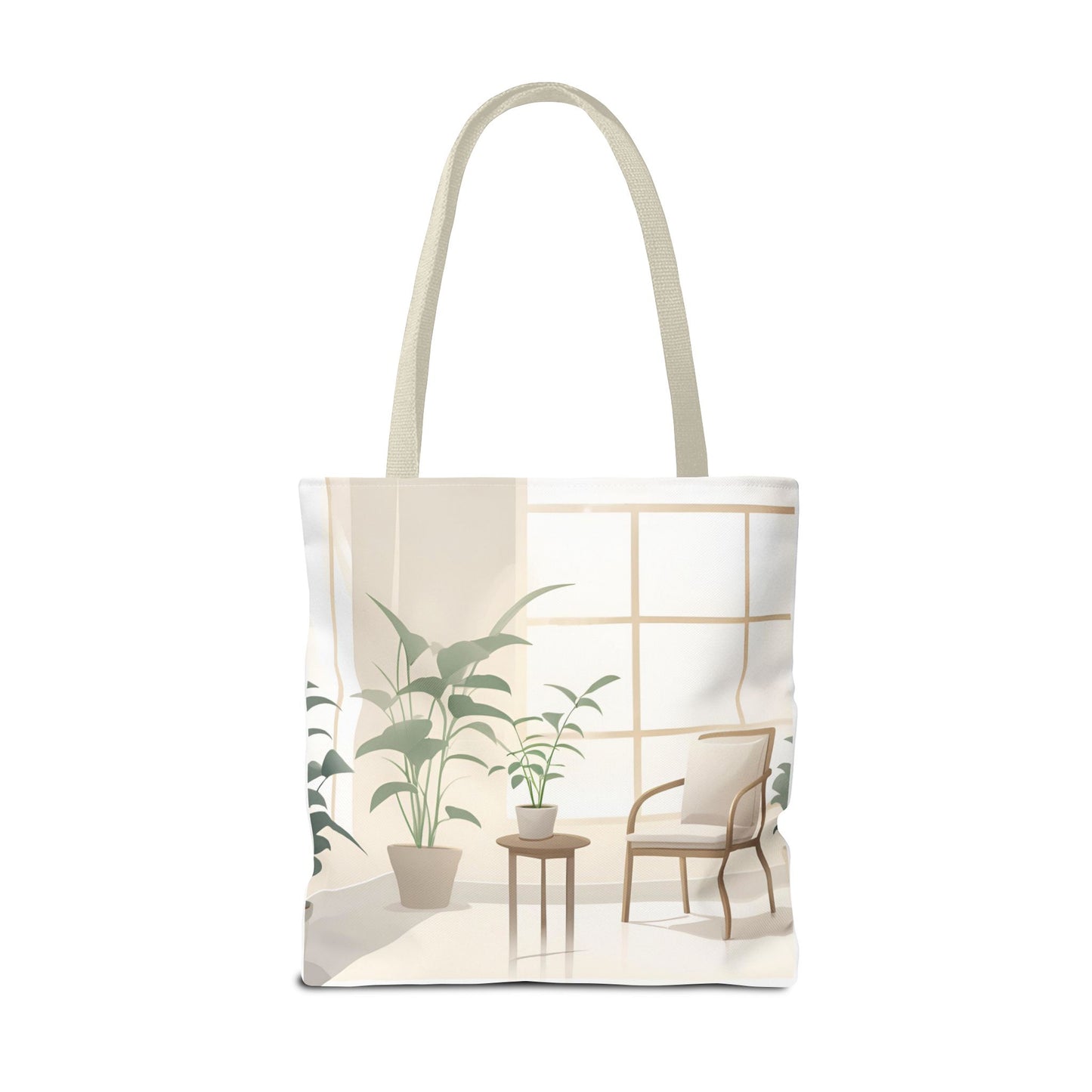 Cozy Home Vibe Tote Bag - Aesthetic Plant Design for Everyday Use