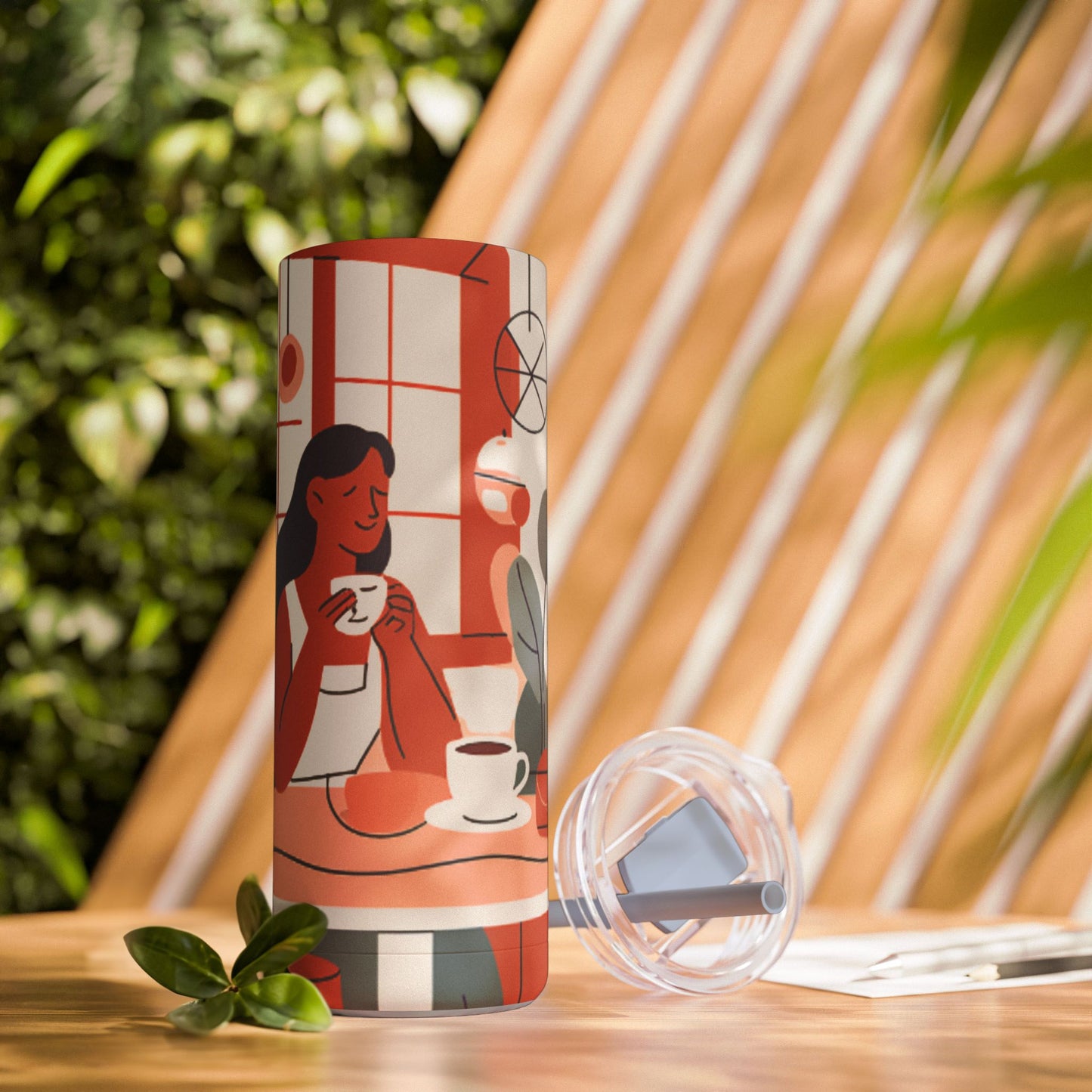 Cozy Coffee Vibes Tumbler - 20oz Matte Skinny Tumbler