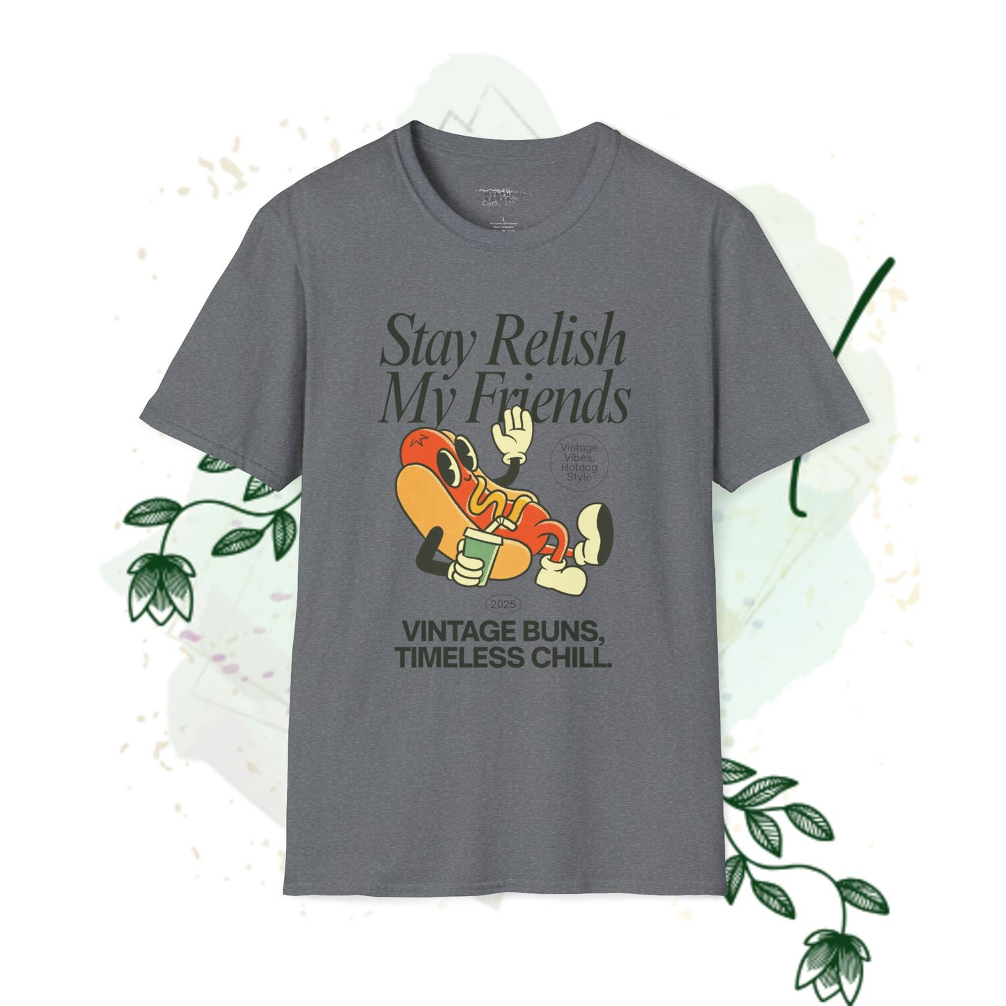 Vintage Style Relaxed T-Shirt - 'Stay Relish My Friends'