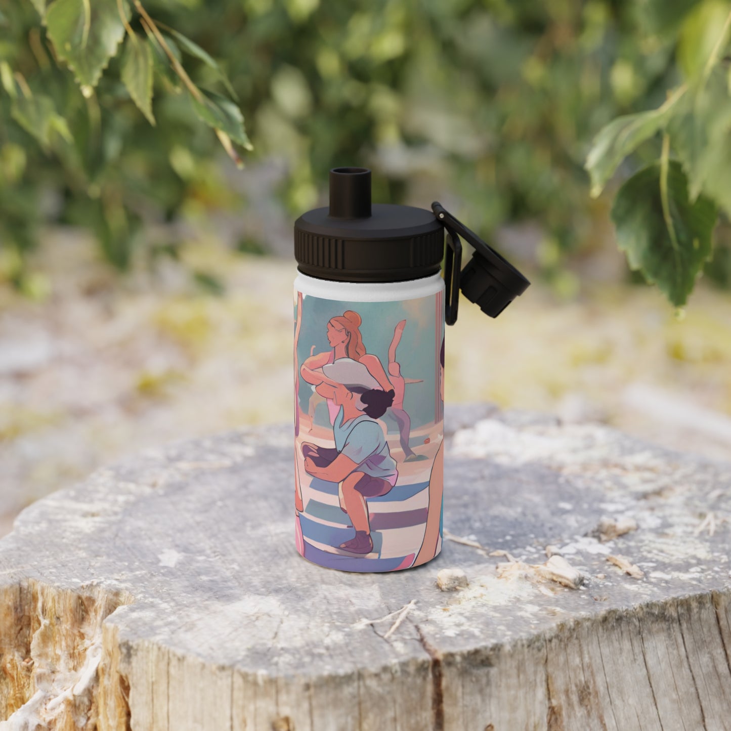 Yoga-Inspired Stainless Steel Water Bottle | Sports Lid | Hydration for Active Lifestyles