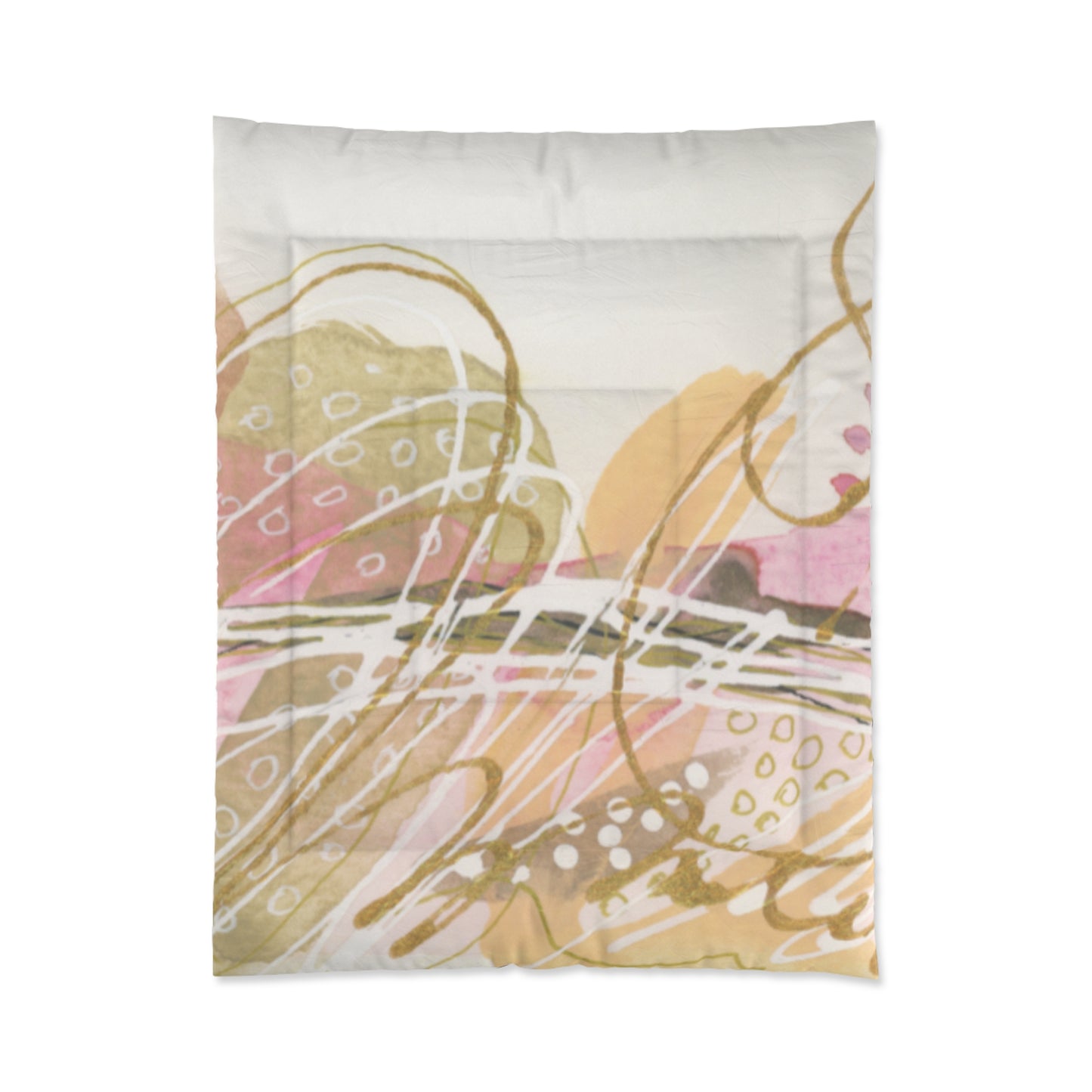 Abstract Boho Comforter Set, Cozy Bedding for Relaxing Home Vibes