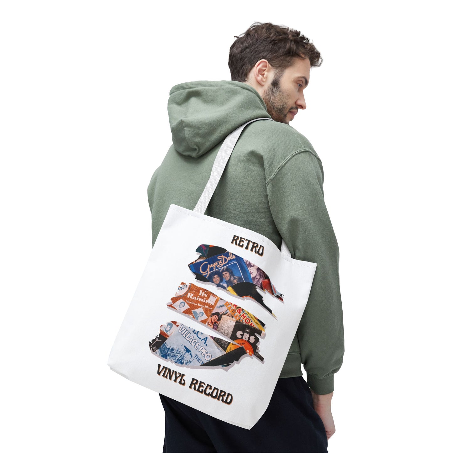 Retro Vinyl Record Tote Bag