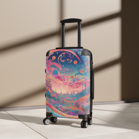 Whimsical Travel Suitcase - Cosmic