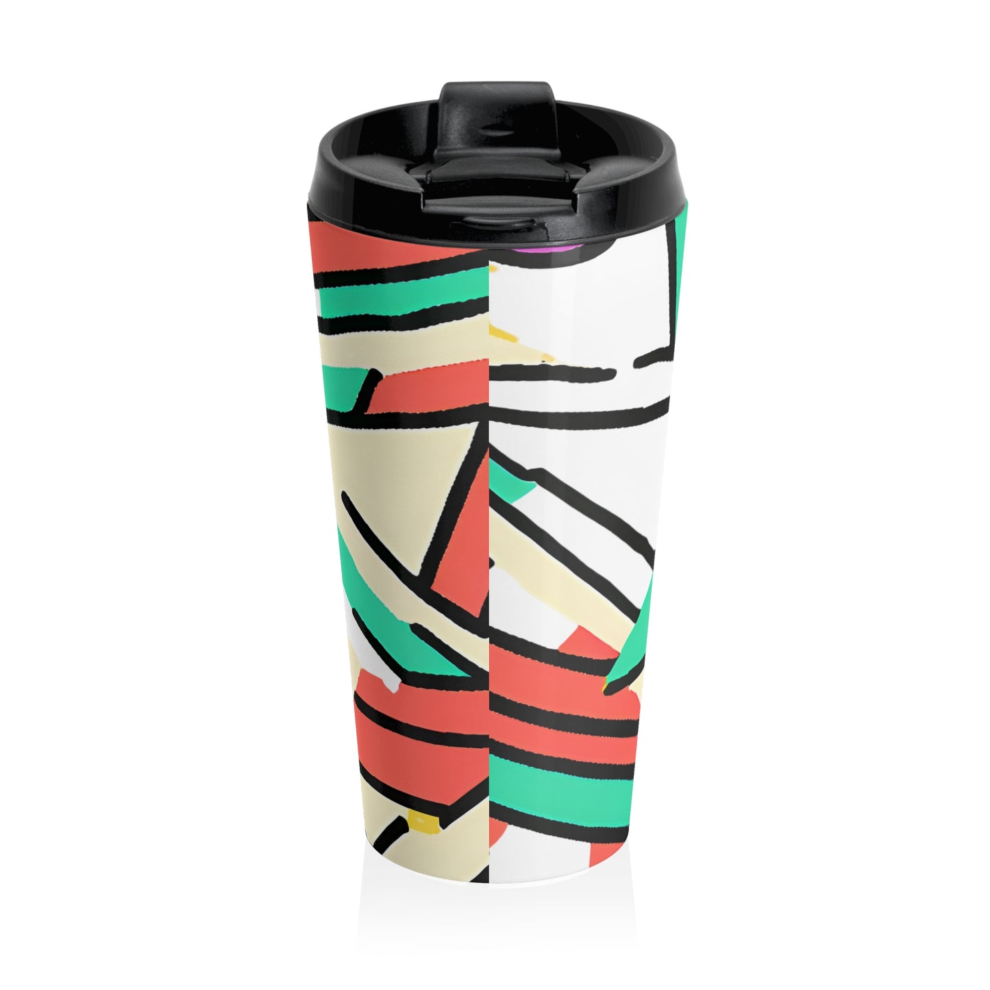 Colorful Stainless Steel Travel Mug - Stylish Drinkware for On-the-Go