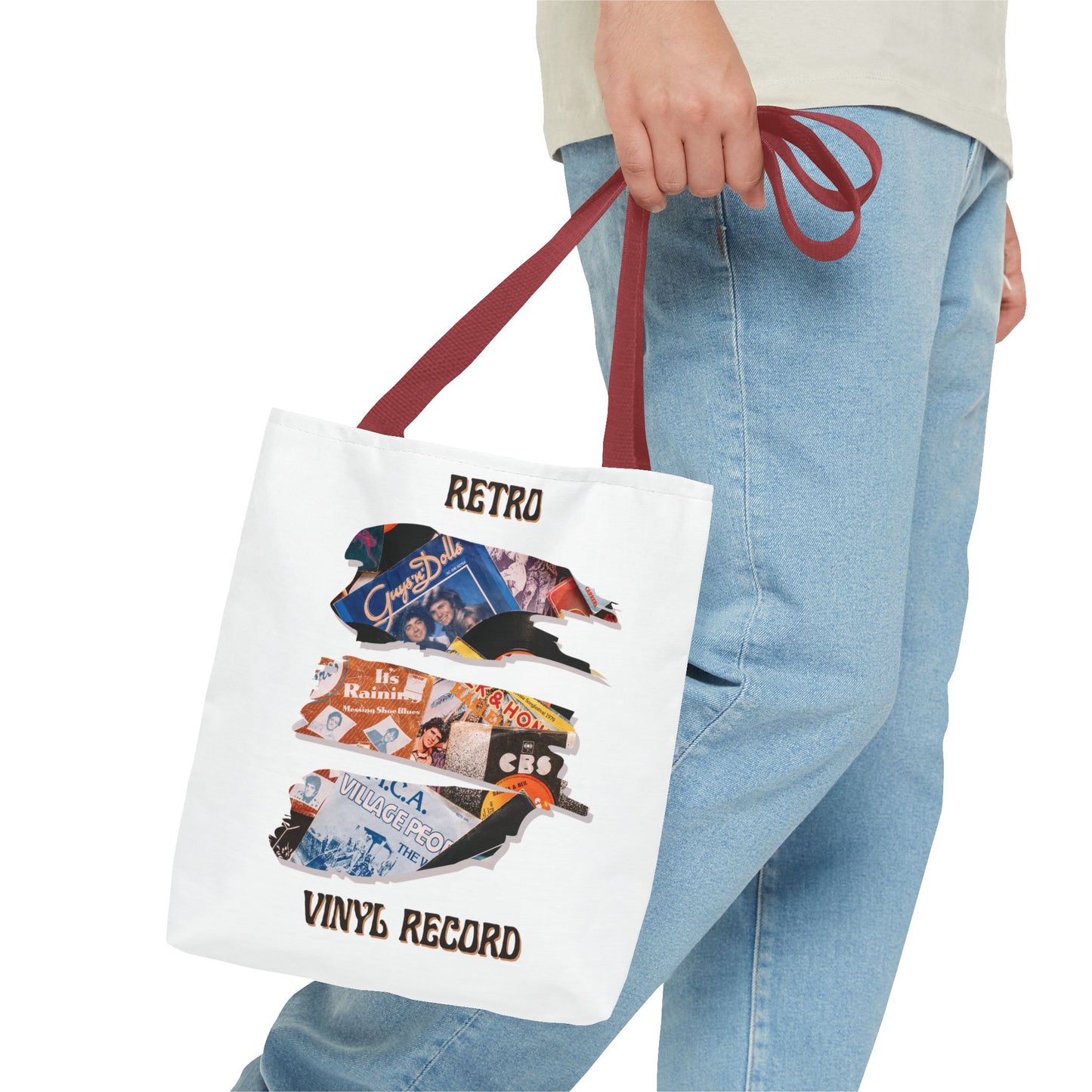Retro Vinyl Record Tote Bag