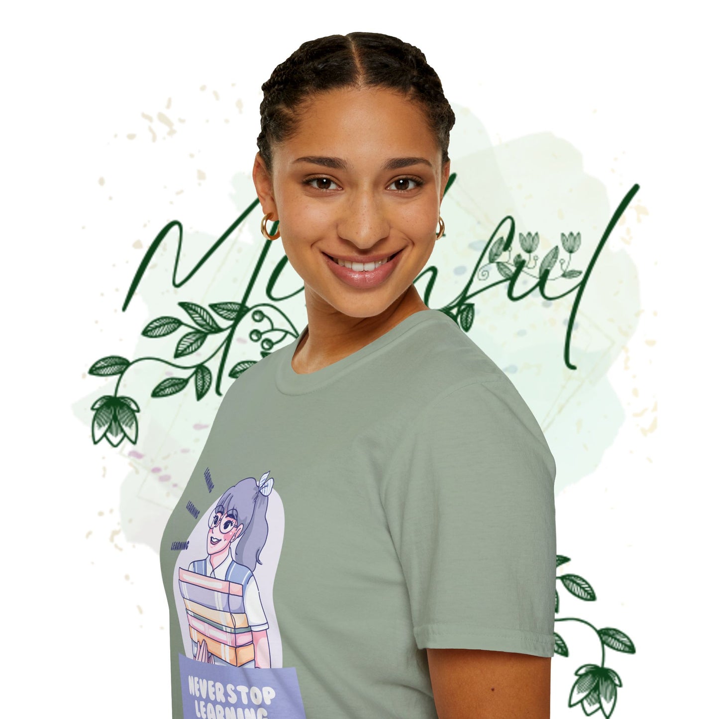 Never Stop Learning Unisex Softstyle T-Shirt
