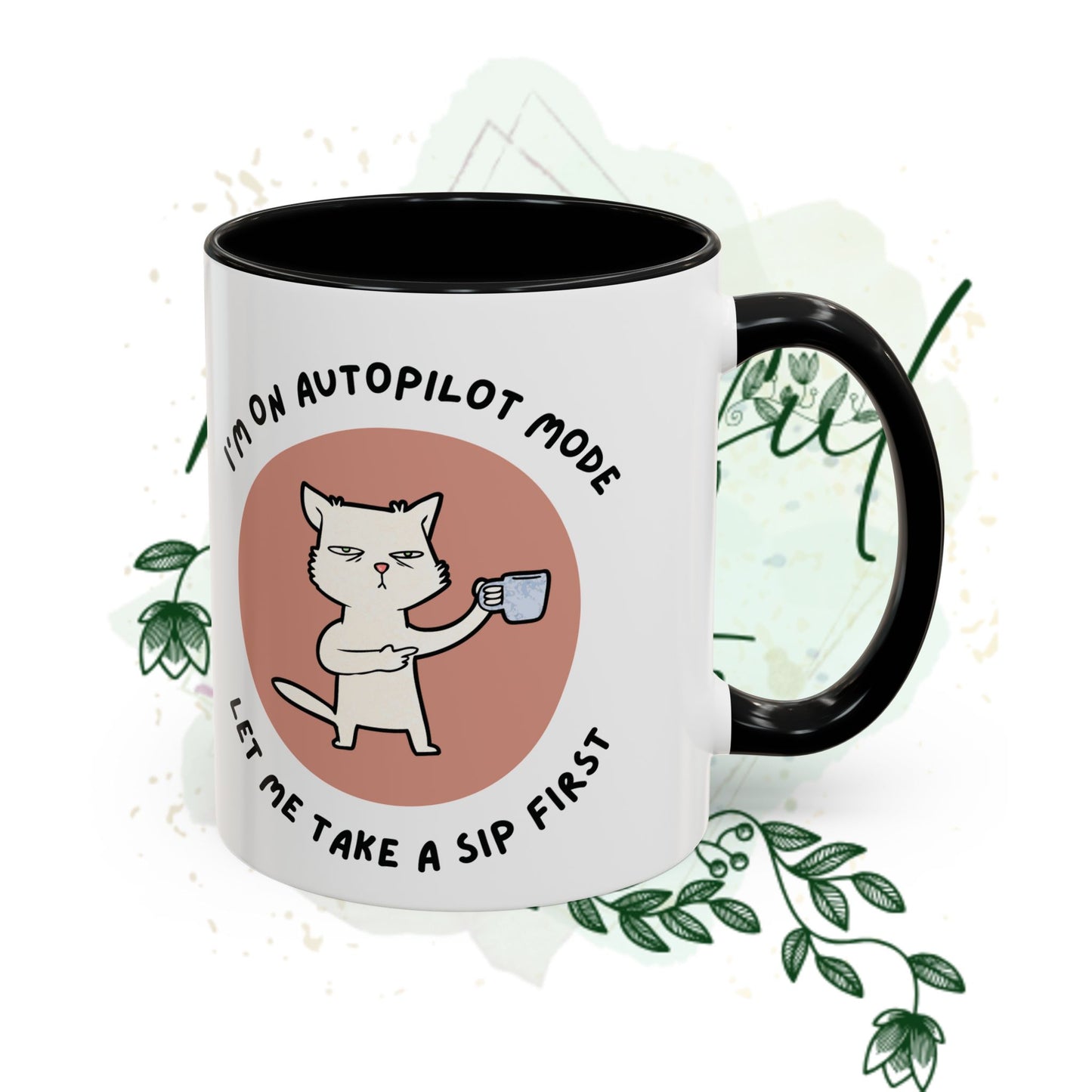 Funny Cat Autopilot Coffee Mug| 11oz & 15oz