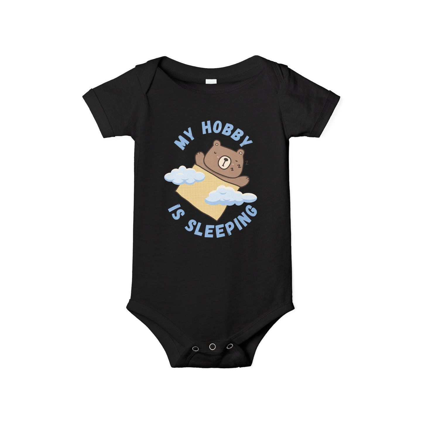 Cute Infant Jersey One Piece - 'My Hobby is Sleeping' Design