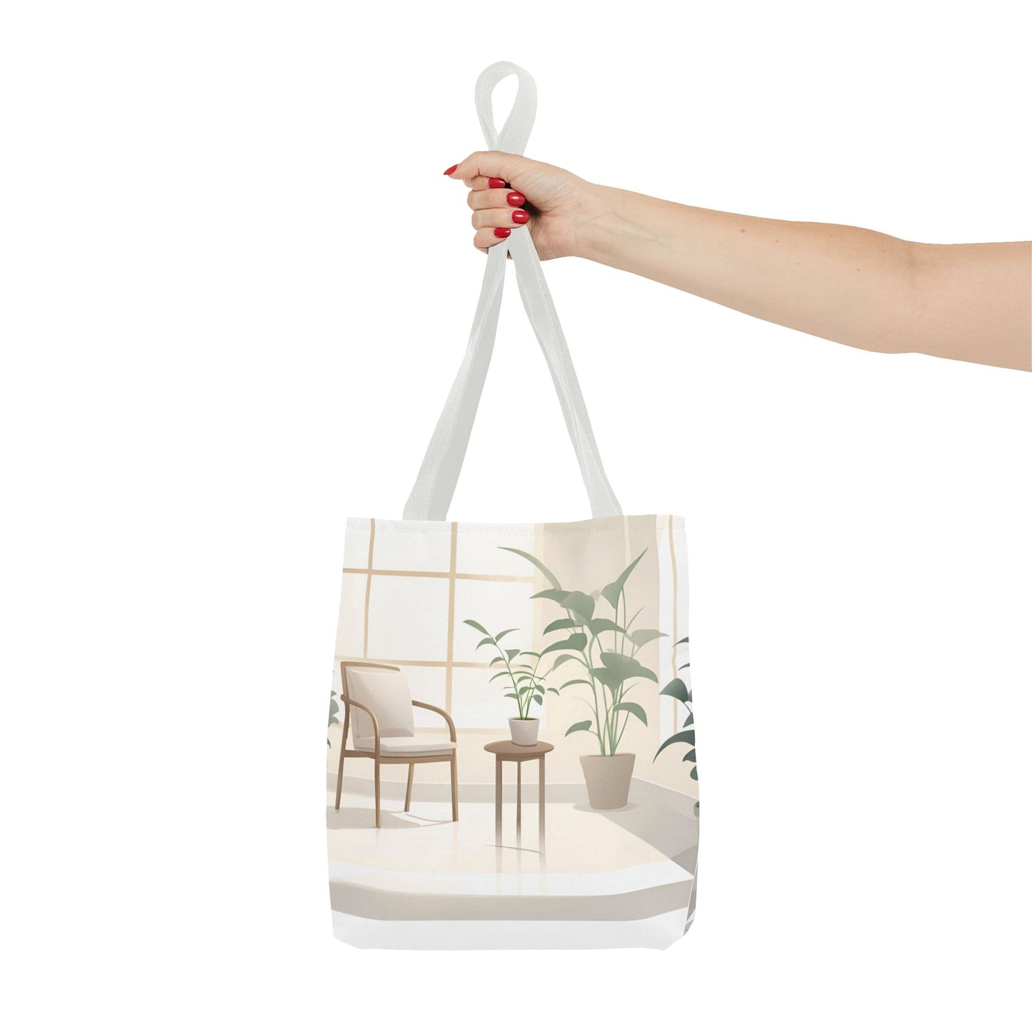 Cozy Home Vibe Tote Bag - Aesthetic Plant Design for Everyday Use