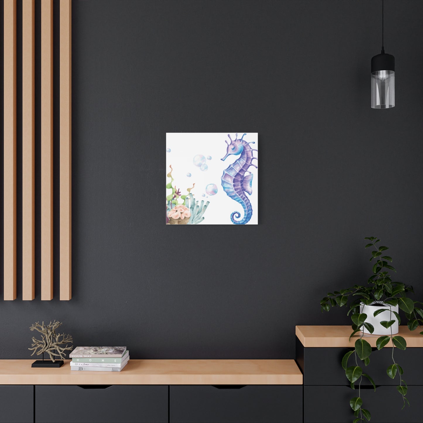 Wild & Wonder Canvas Art - Seahorse