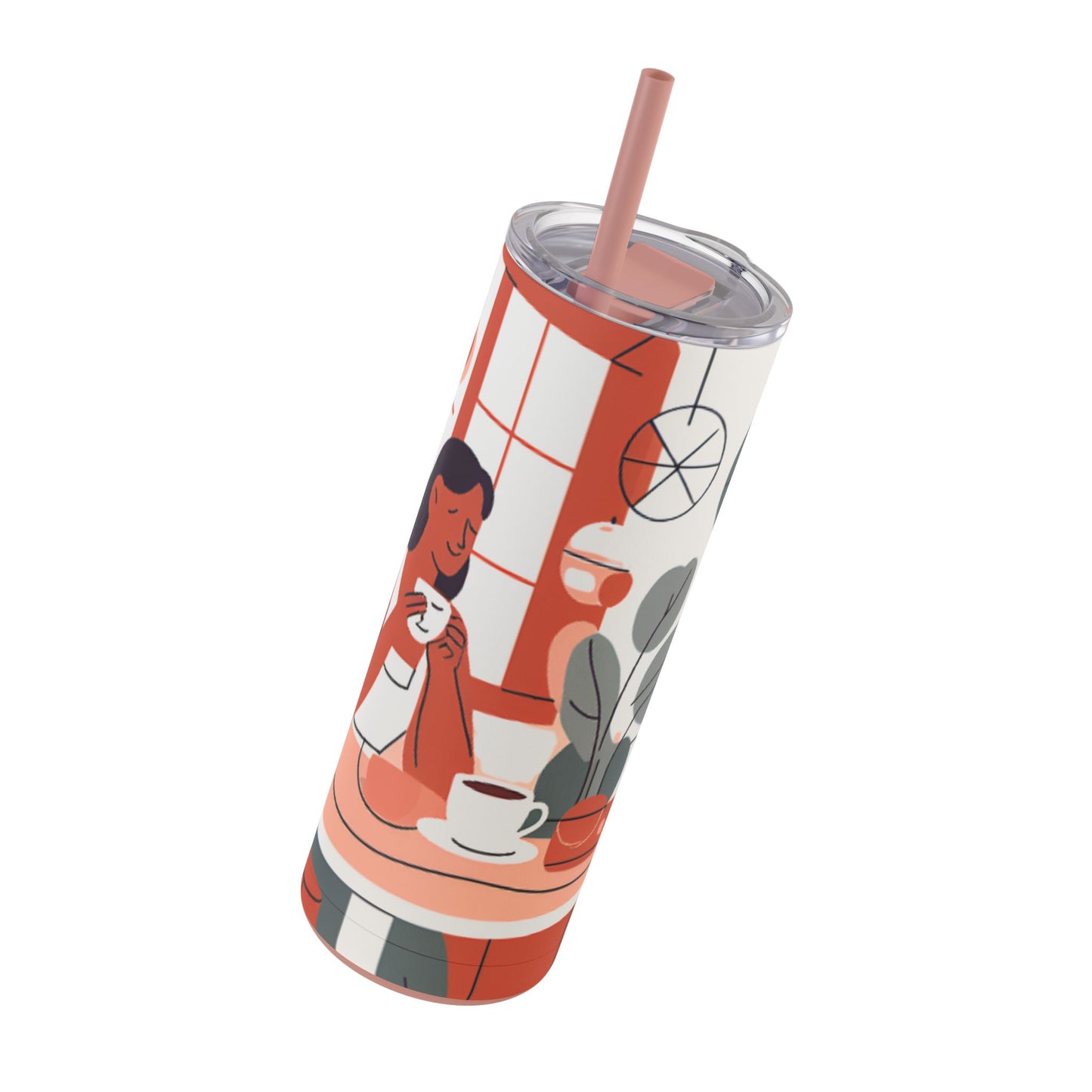 Cozy Coffee Vibes Tumbler - 20oz Matte Skinny Tumbler