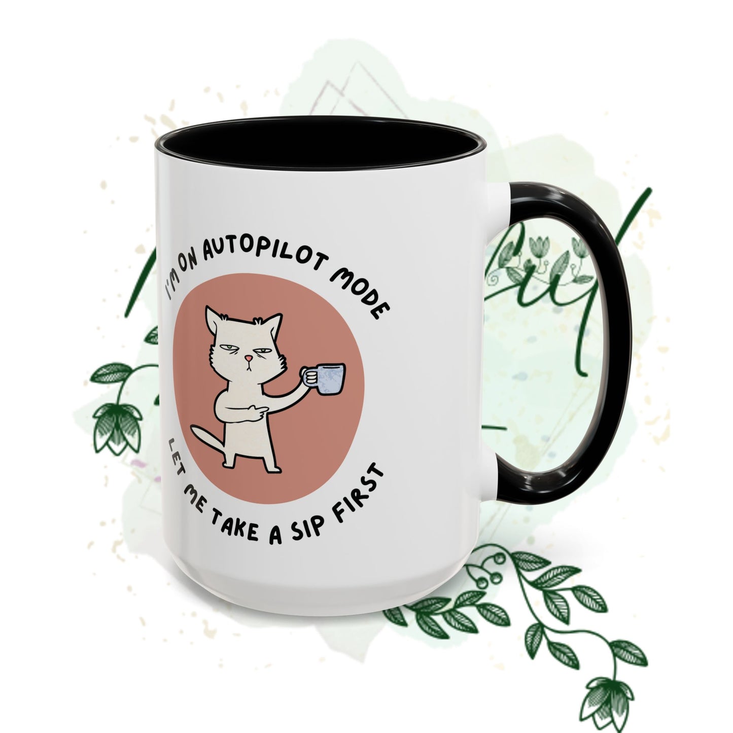 Funny Cat Autopilot Coffee Mug| 11oz & 15oz