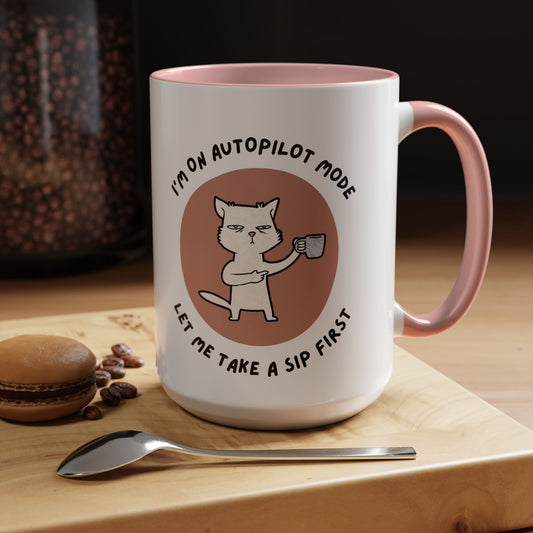 Funny Cat Autopilot Coffee Mug| 11oz & 15oz