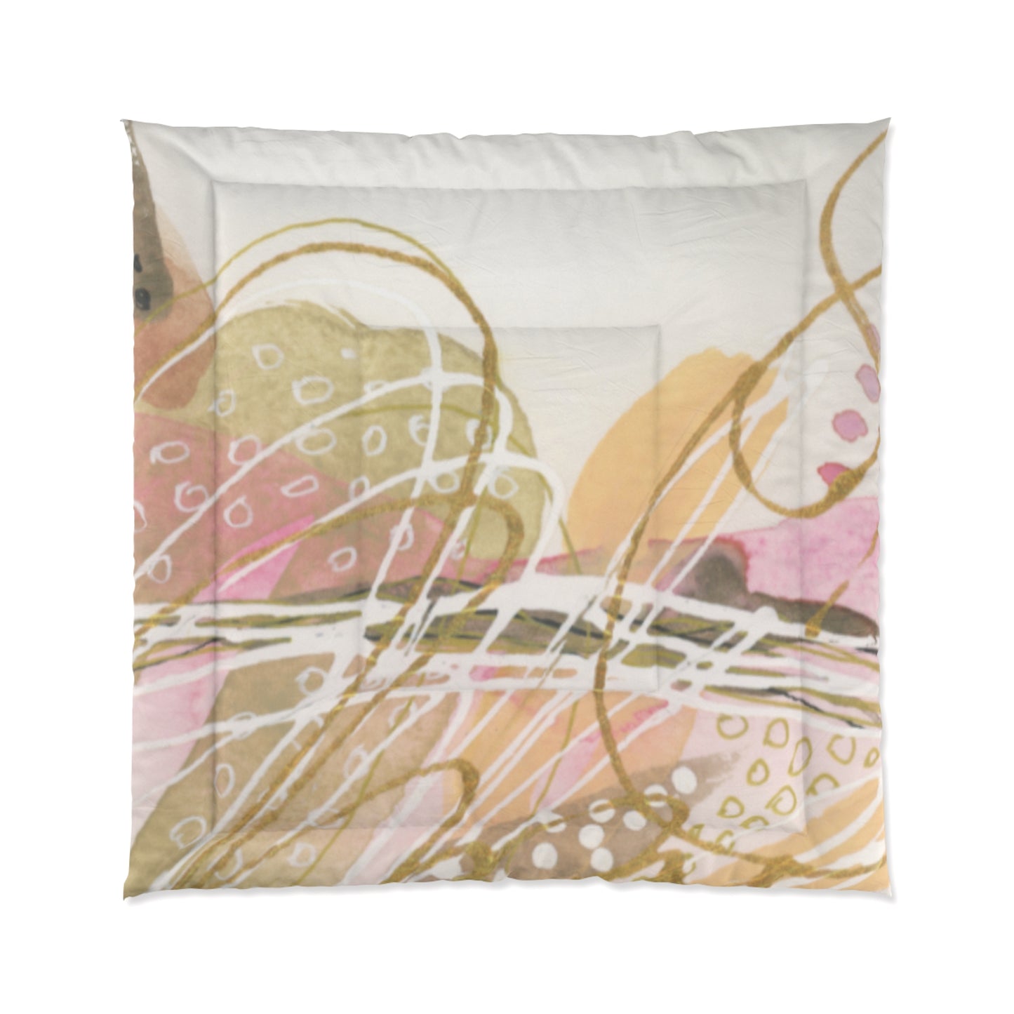 Abstract Boho Comforter Set, Cozy Bedding for Relaxing Home Vibes