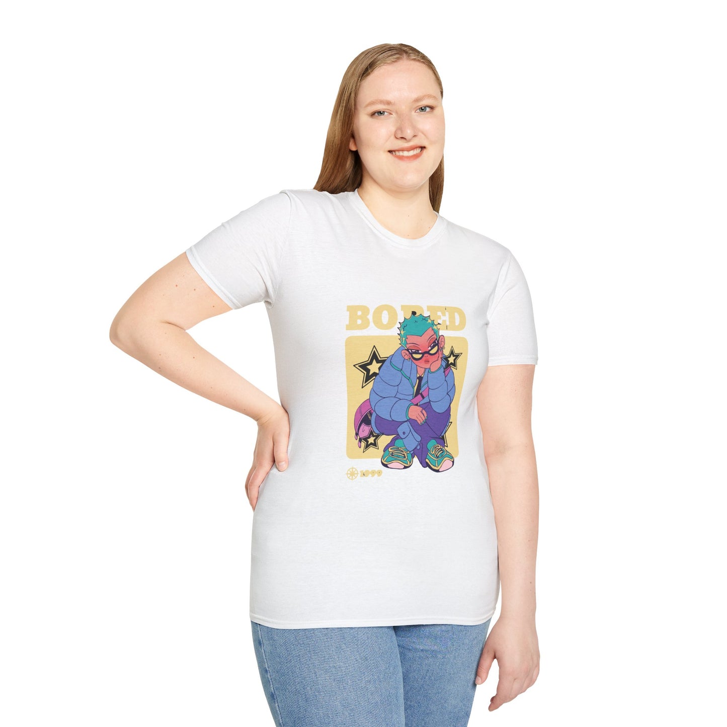 Bored Graphic Unisex Softstyle T-Shirt – Fun and Comfortable Streetwear