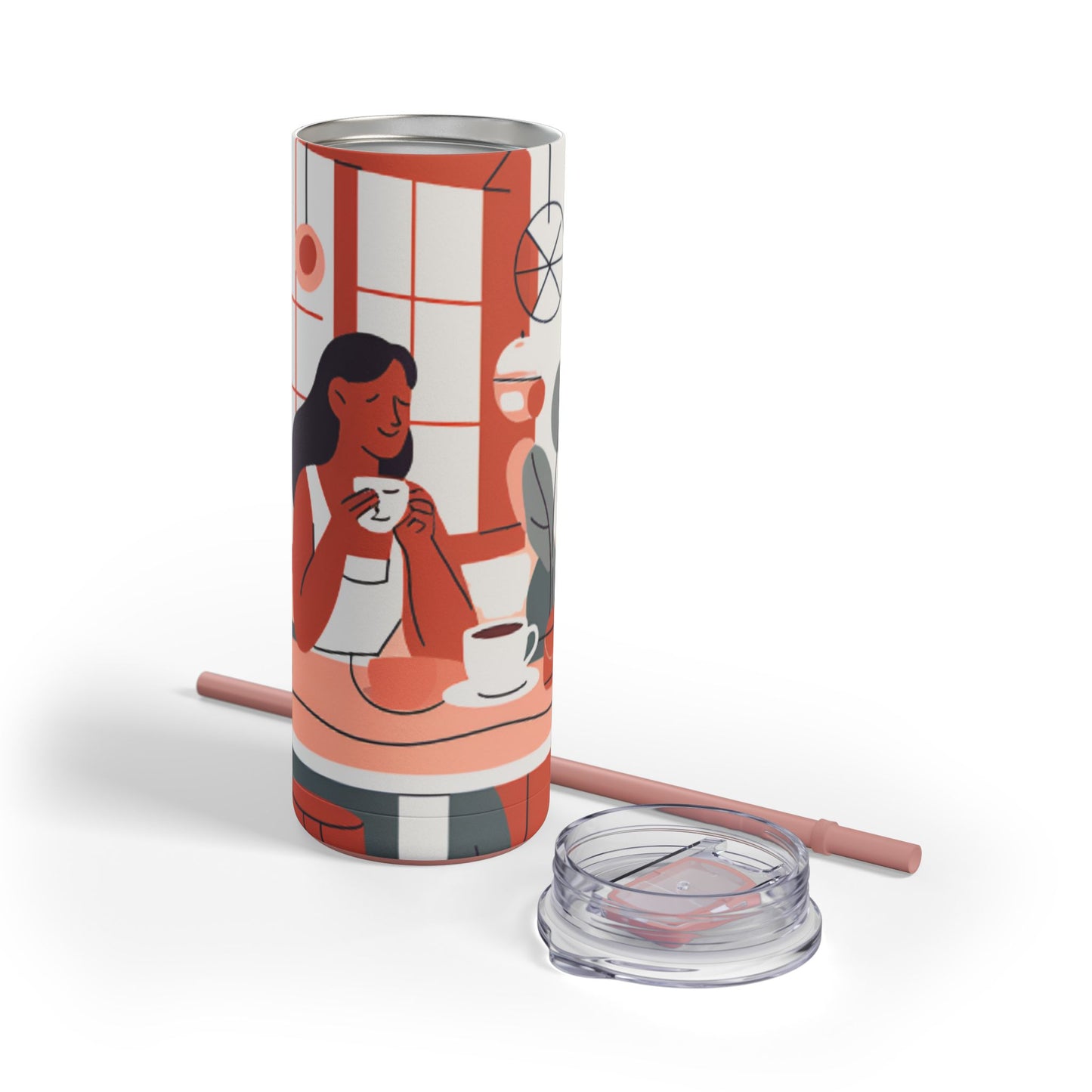 Cozy Coffee Vibes Tumbler - 20oz Matte Skinny Tumbler