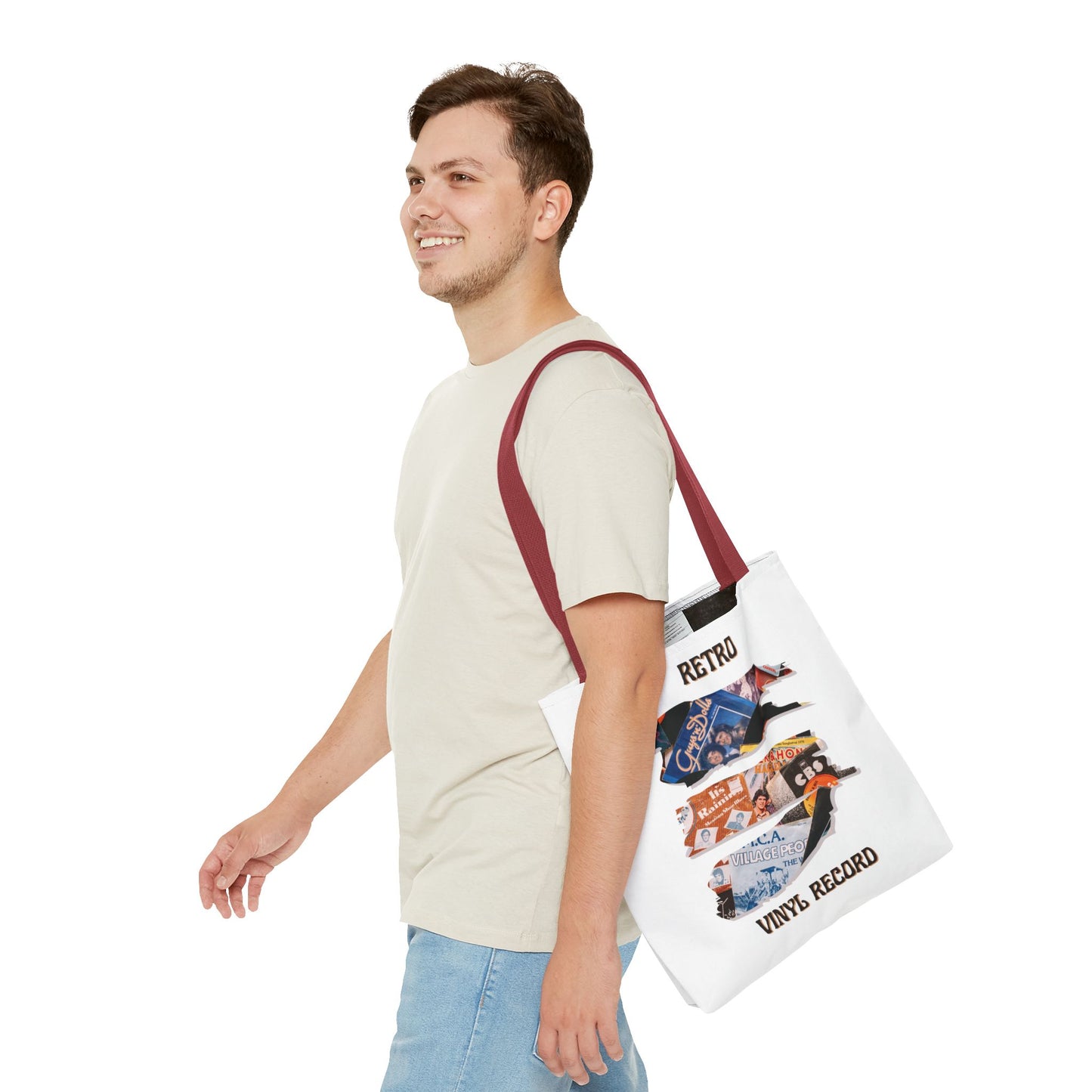Retro Vinyl Record Tote Bag