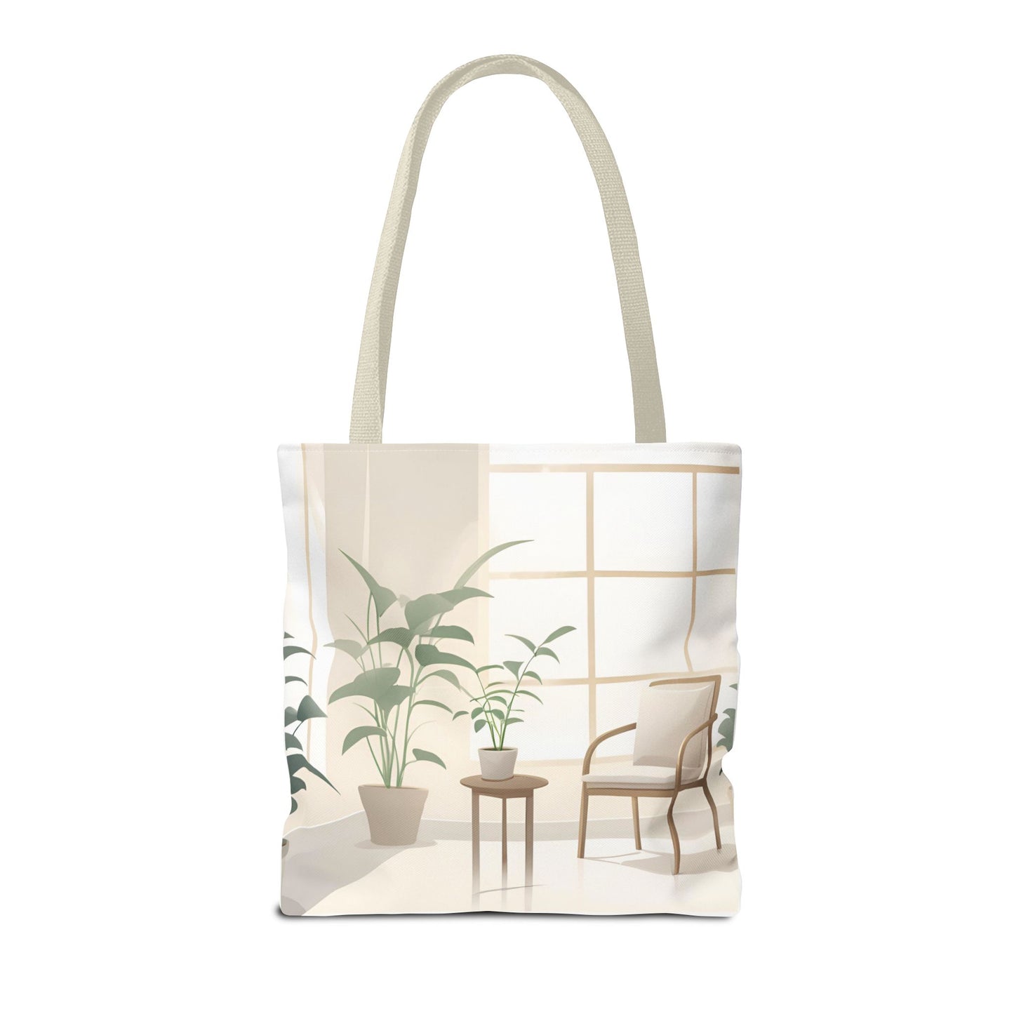 Cozy Home Vibe Tote Bag - Aesthetic Plant Design for Everyday Use