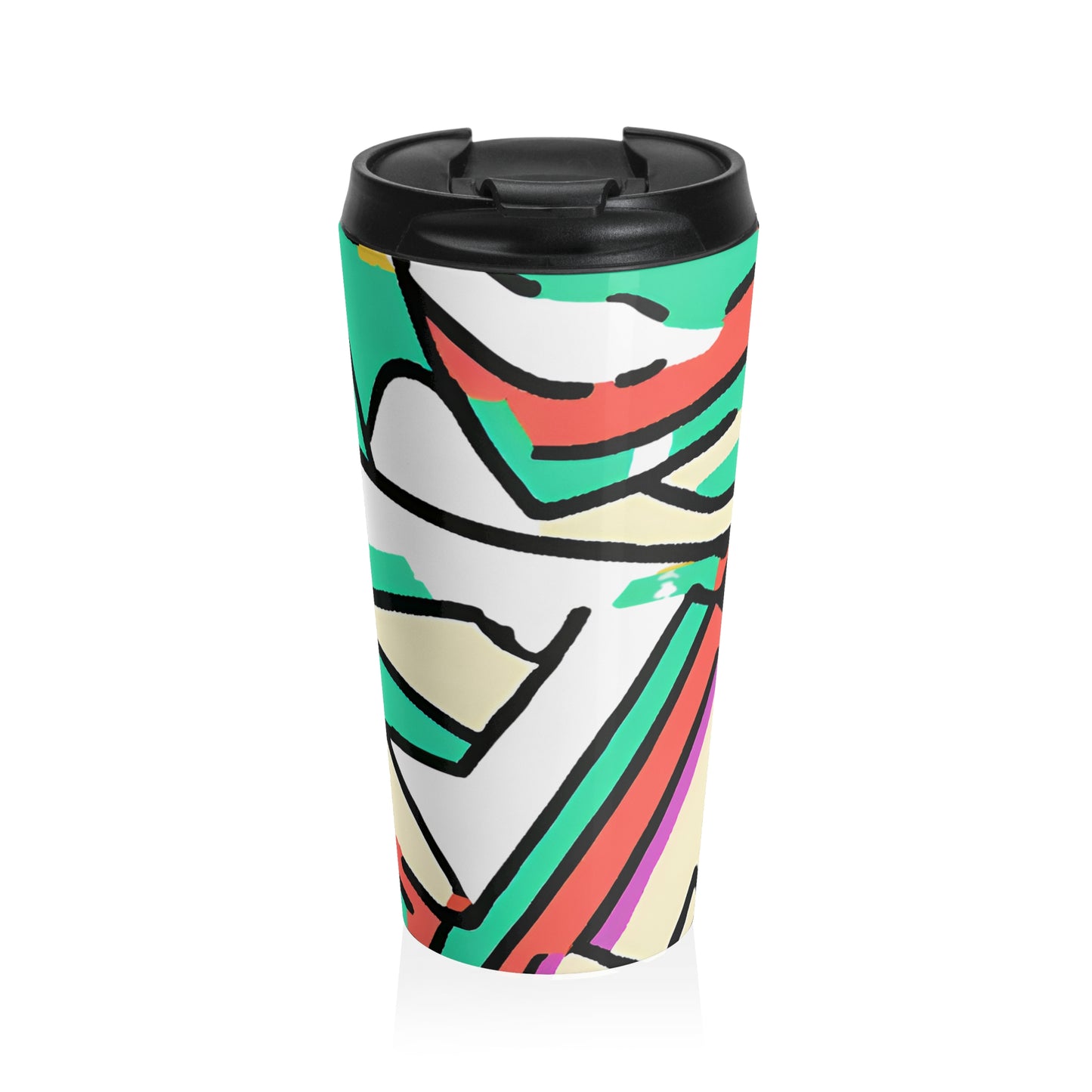 Colorful Stainless Steel Travel Mug - Stylish Drinkware for On-the-Go