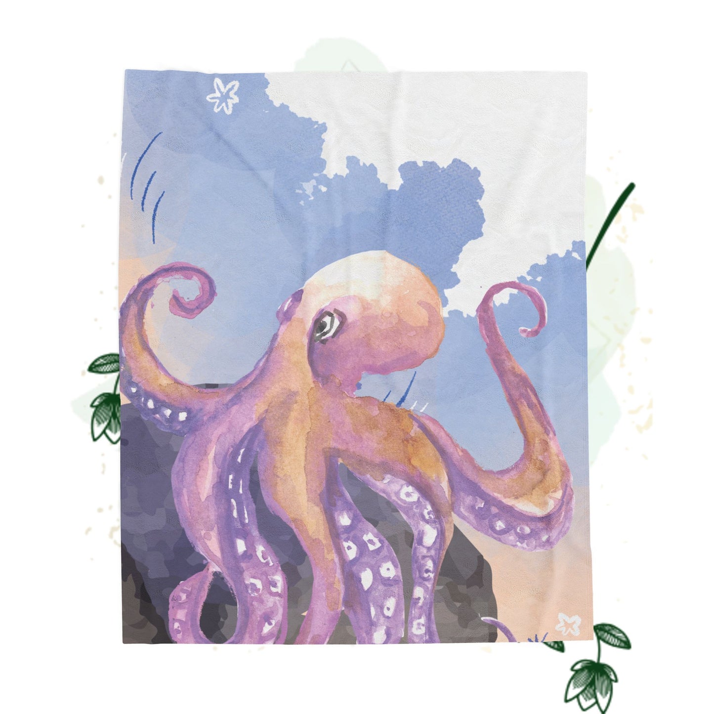 Wild & Wonder blanket, Octopus