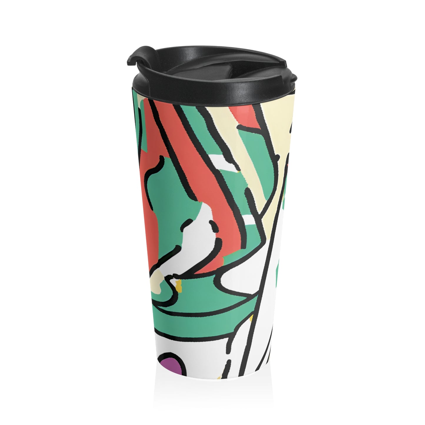 Colorful Art Stainless Steel Travel Mug - Eco-Friendly Travel Cup