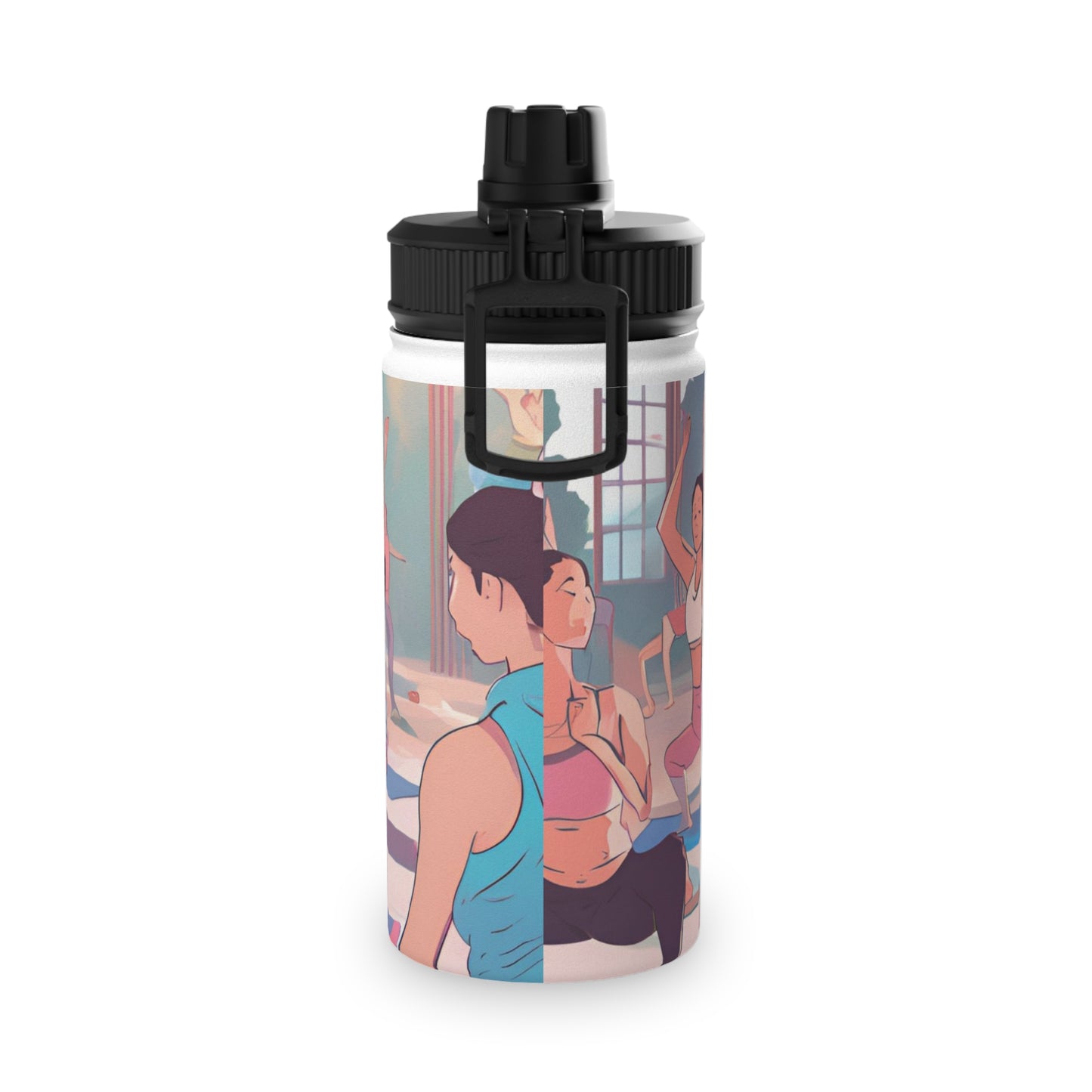 Yoga-Inspired Stainless Steel Water Bottle | Sports Lid | Hydration for Active Lifestyles