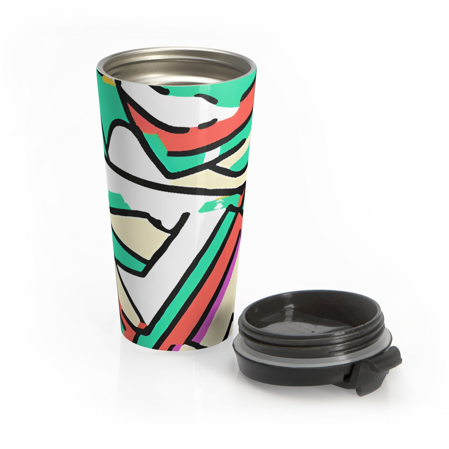 Colorful Stainless Steel Travel Mug - Stylish Drinkware for On-the-Go