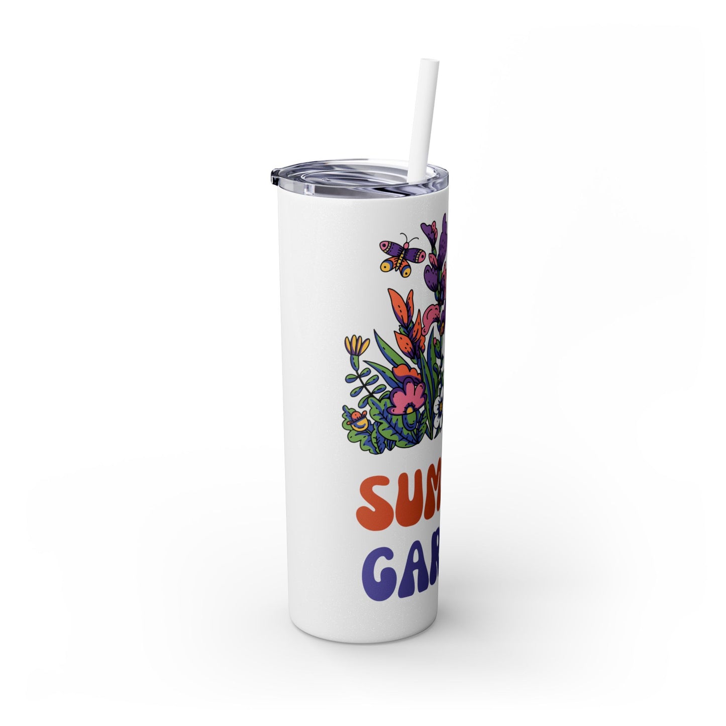 Summer Garden 20oz Skinny Tumbler with Straw