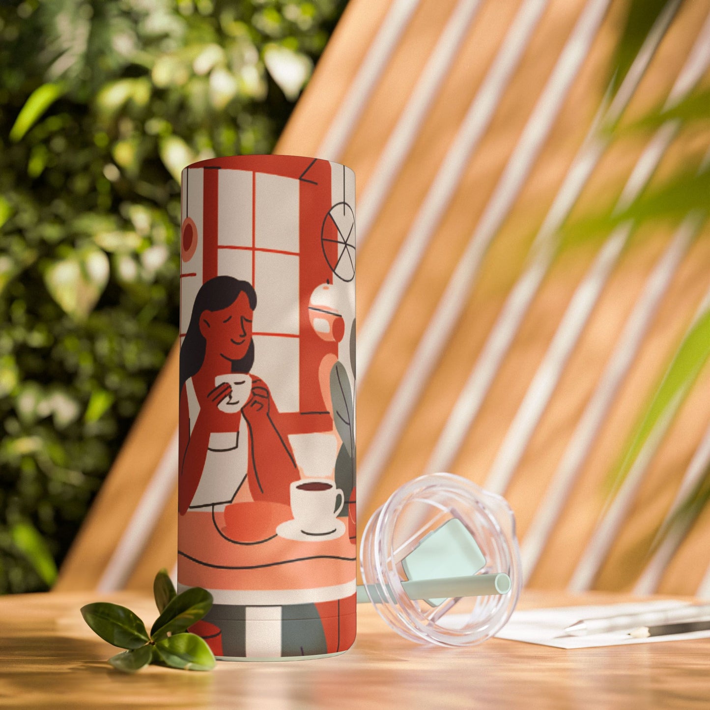 Cozy Coffee Vibes Tumbler - 20oz Matte Skinny Tumbler