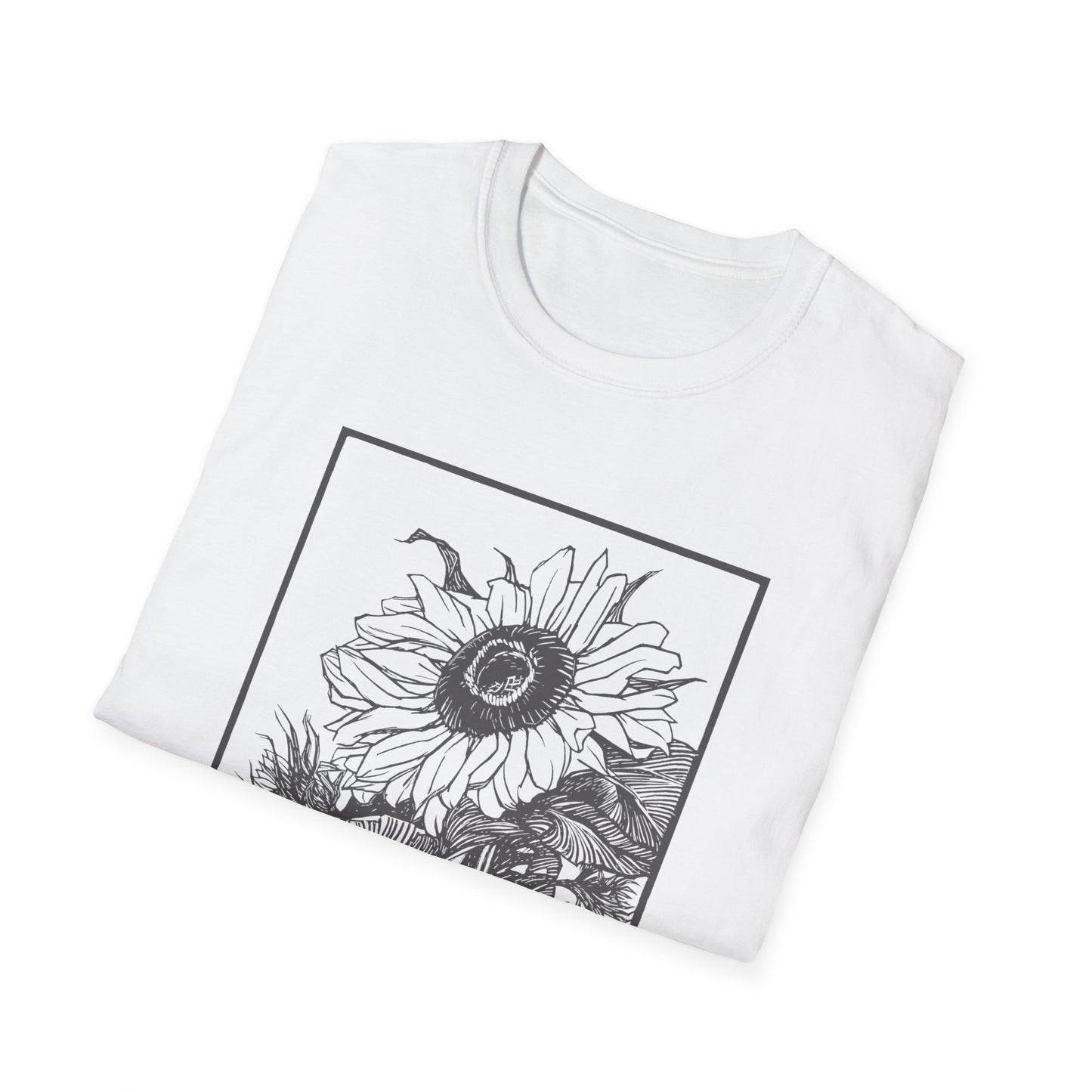 Homeland Sunflower Unisex Softstyle T-Shirt – Nature Inspired Floral Tee