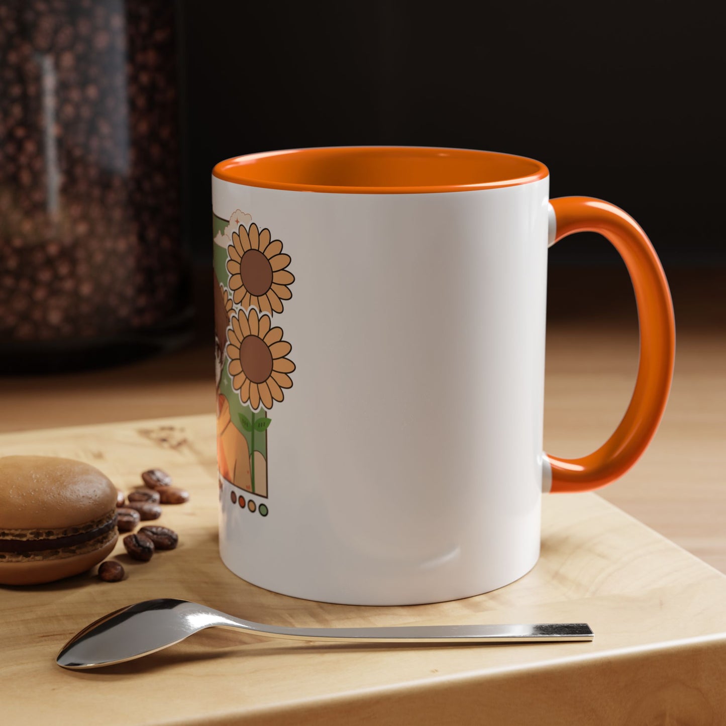 Sunflower Boy Accent Coffee Mug – 11oz & 15oz – Perfect Gift for Nature Lovers