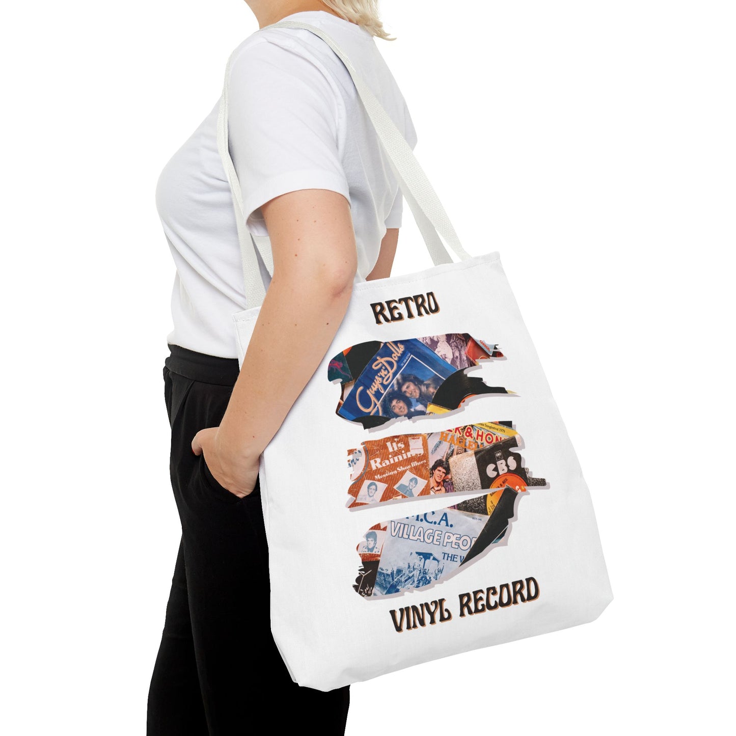 Retro Vinyl Record Tote Bag