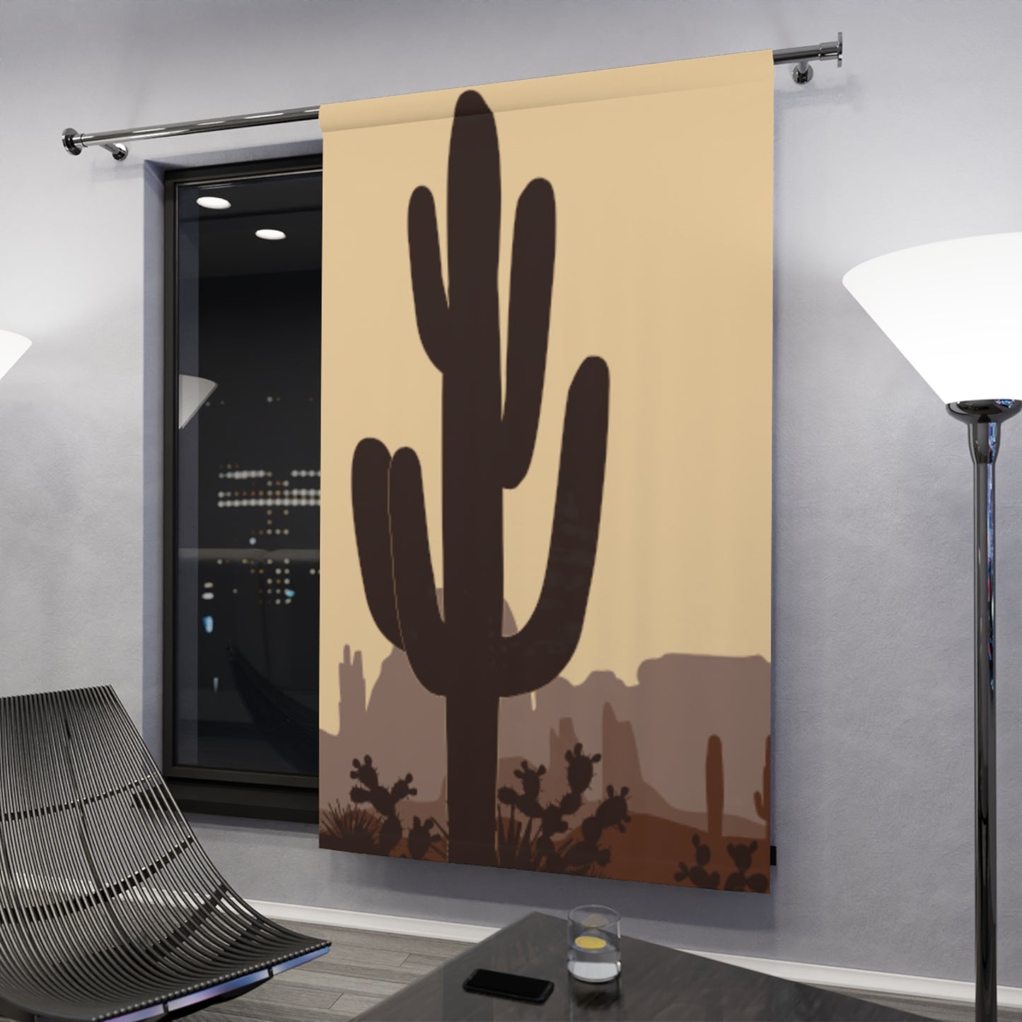 Yeehaw Corral Window Curtain - Desert Cactus