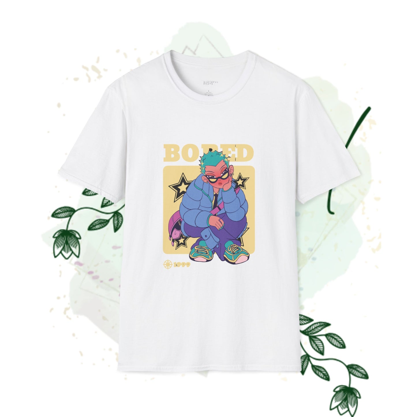 Bored Graphic Unisex Softstyle T-Shirt – Fun and Comfortable Streetwear