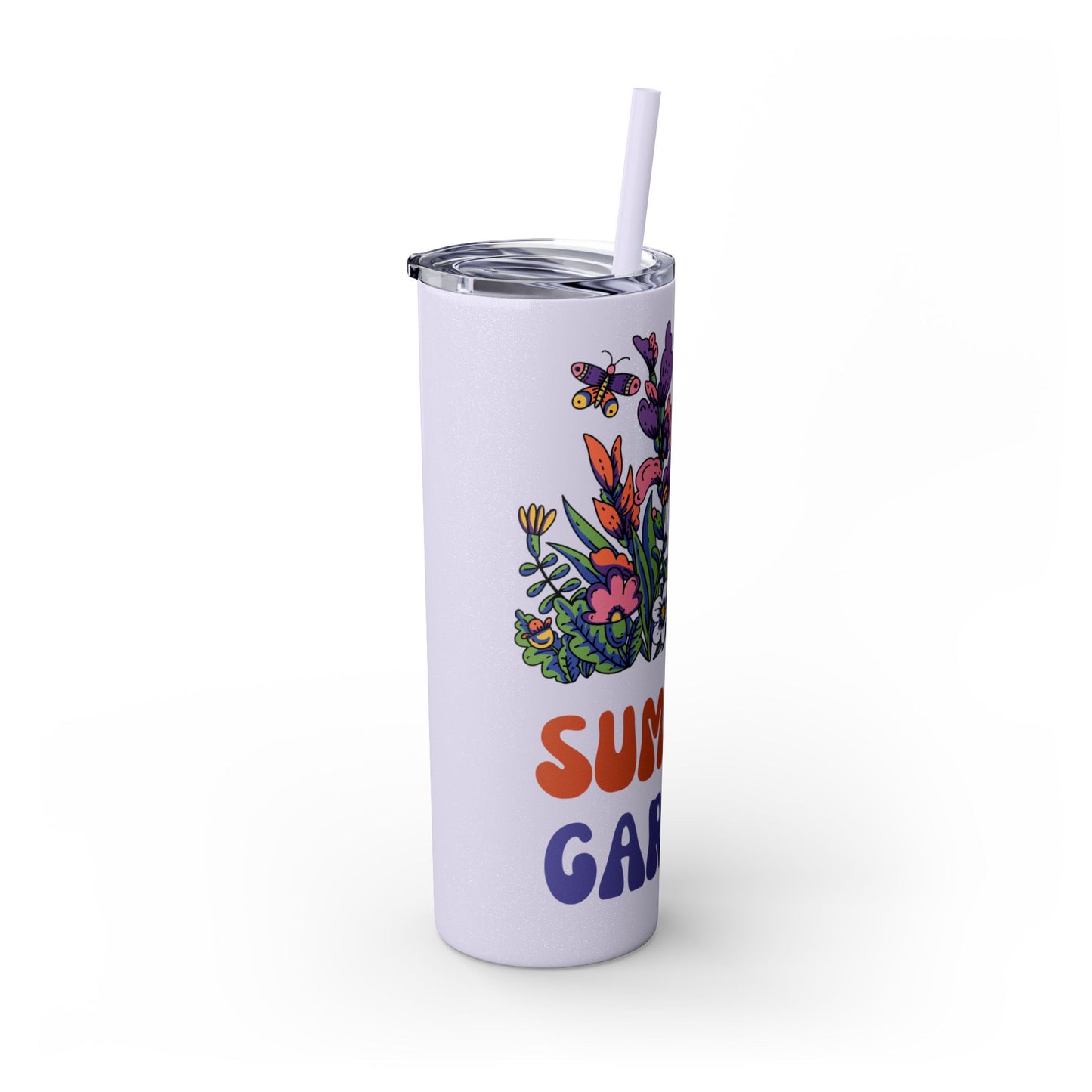 Summer Garden 20oz Skinny Tumbler with Straw