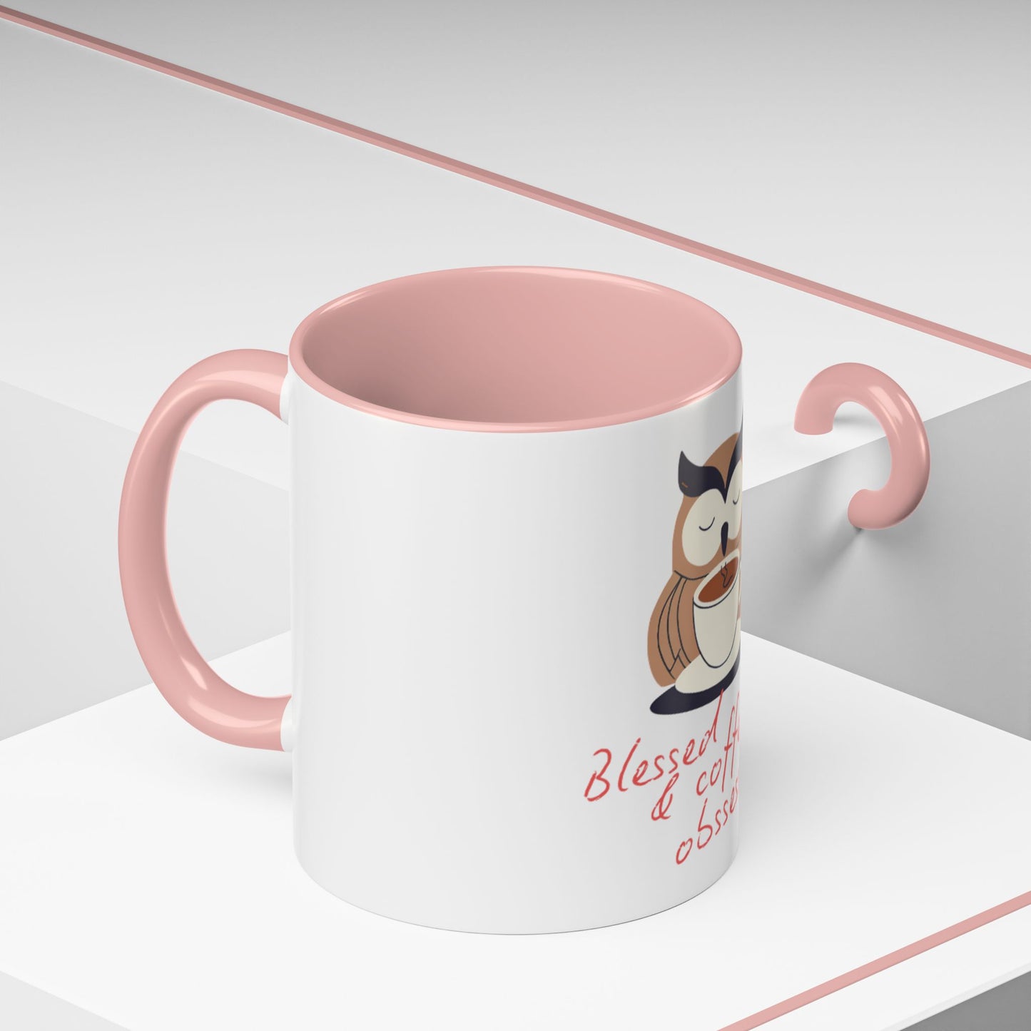 Blessed & Coffee Obsessed Mug - 11 & 15oz Ceramic Coffee Cup for Coffee Lovers