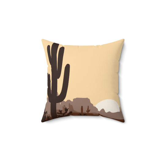 Yeehaw Corral Spun Polyester Square Cushion - Desert Sunset Pillow