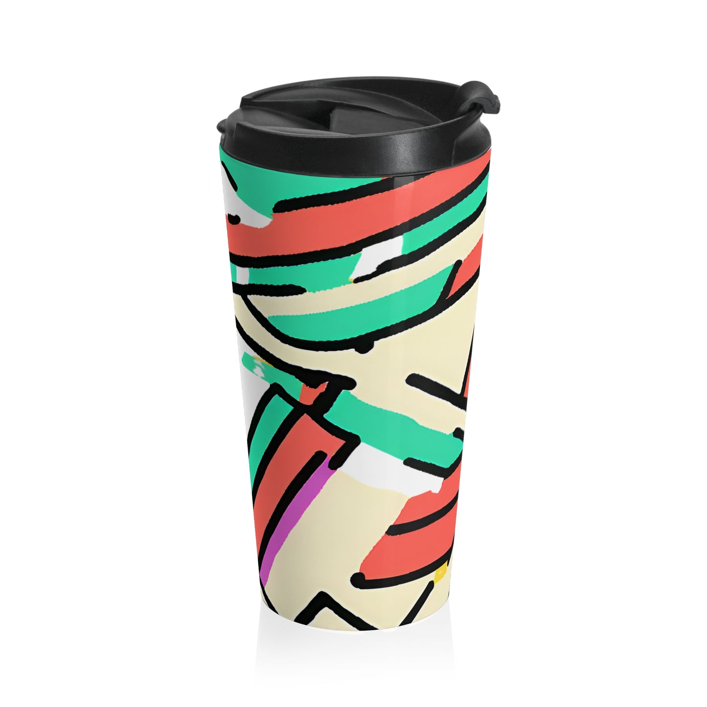 Colorful Stainless Steel Travel Mug - Stylish Drinkware for On-the-Go